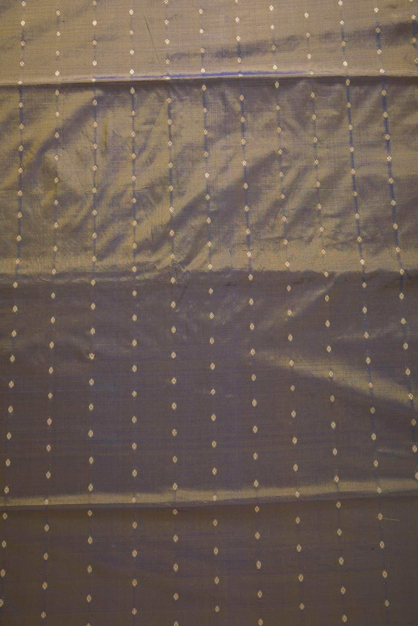 Grey Kanchipuram Silk Dress Material