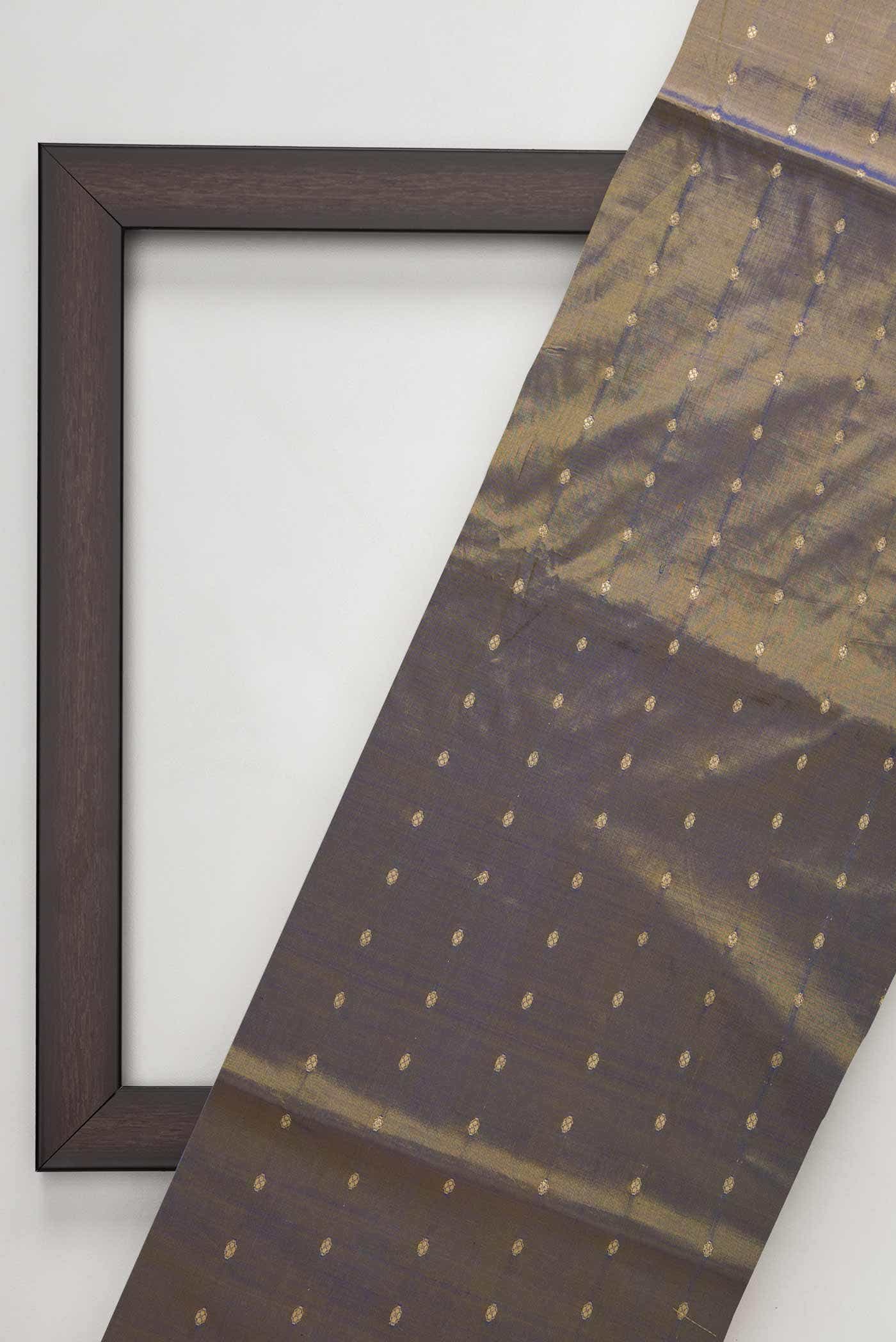 Grey Kanchipuram Silk Dress Material