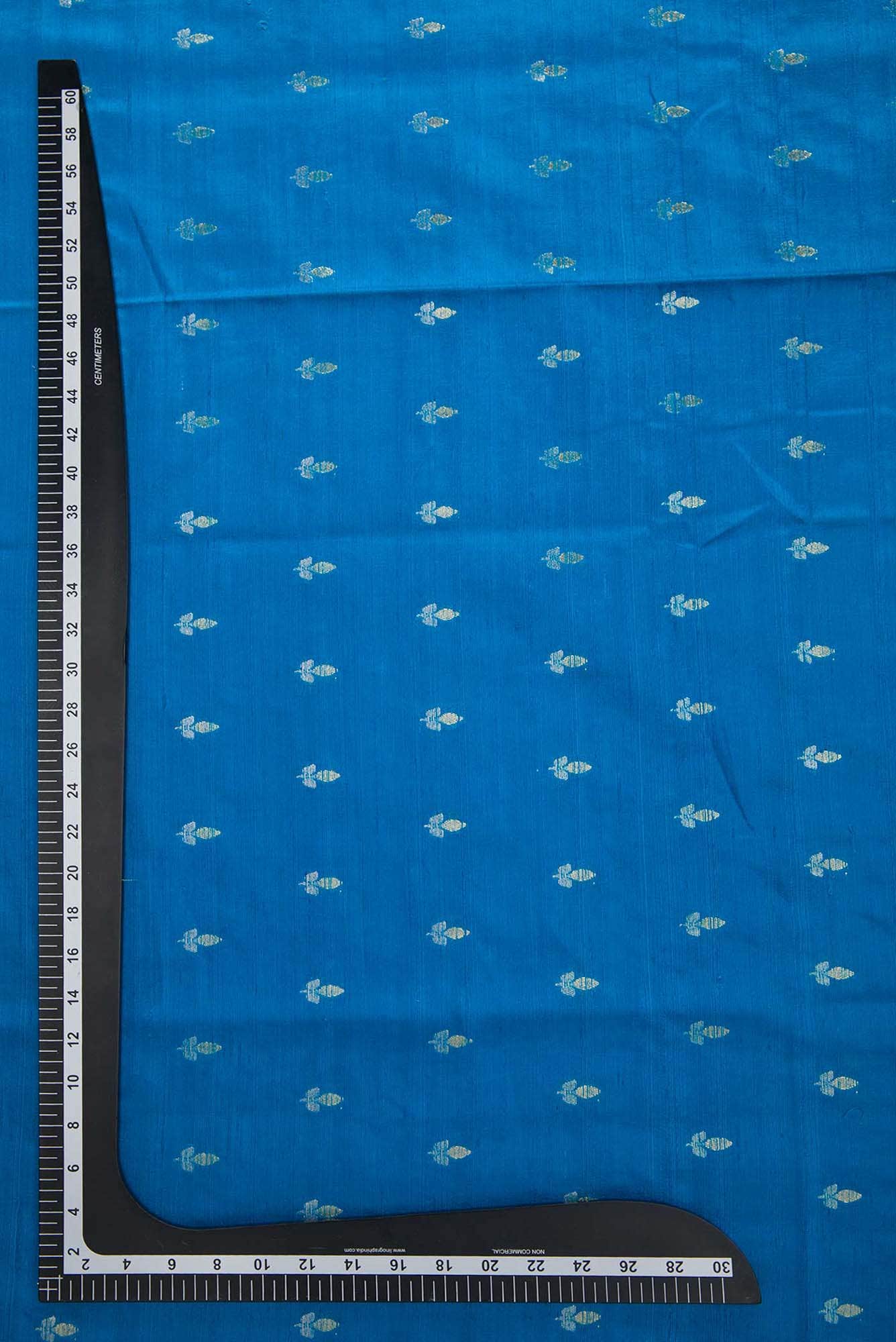 Sky Blue Raw Silk Dress Material