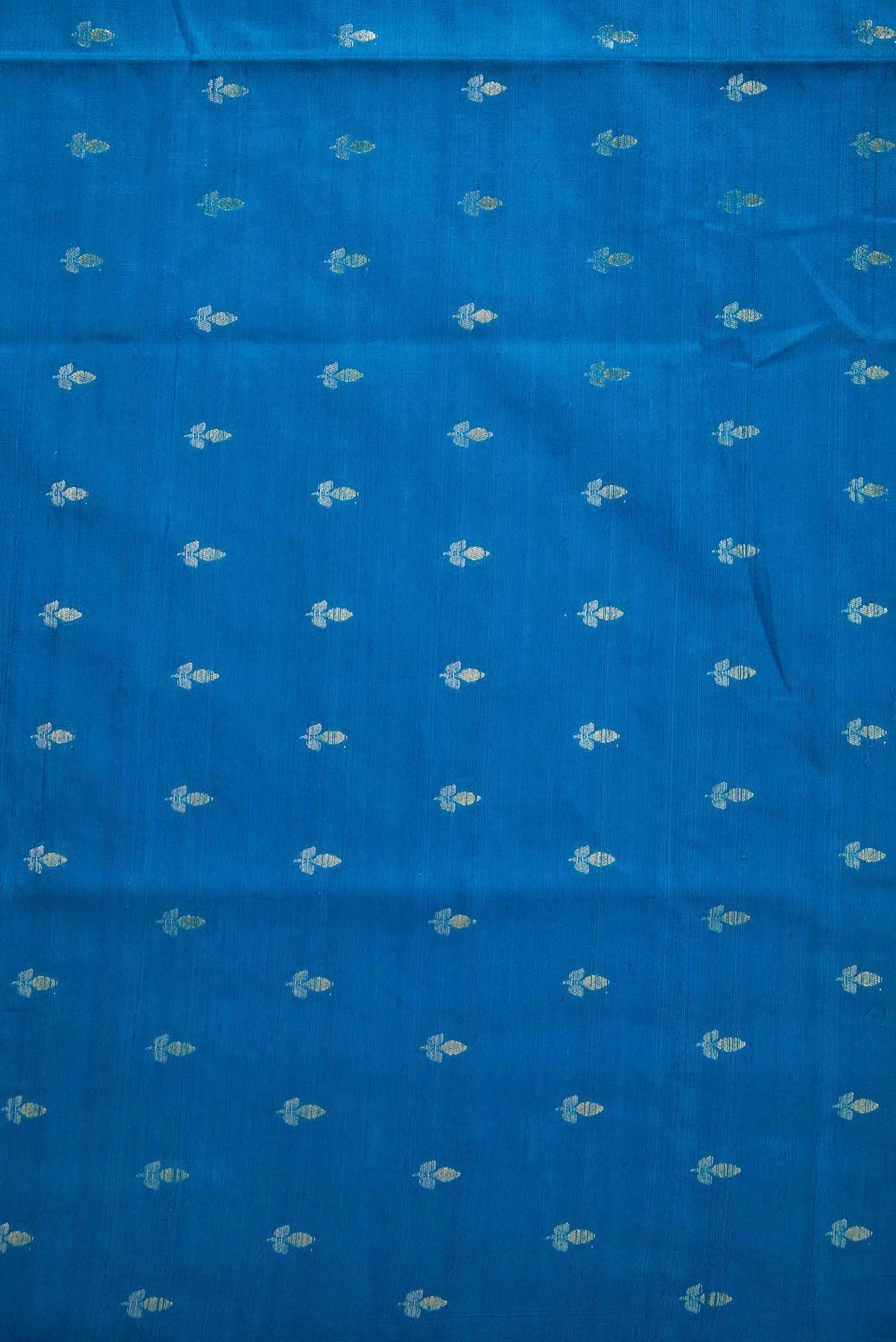 Sky Blue Raw Silk Dress Material