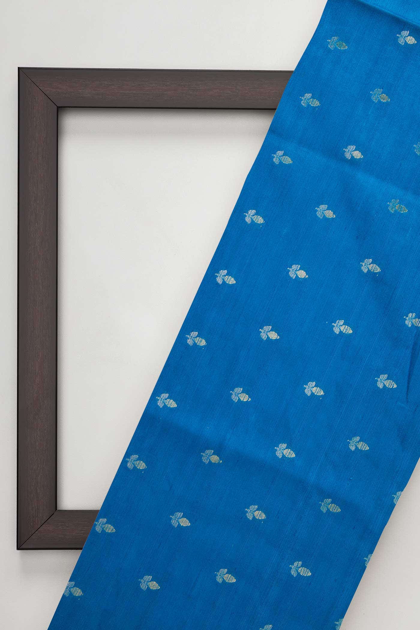 Sky Blue Raw Silk Dress Material