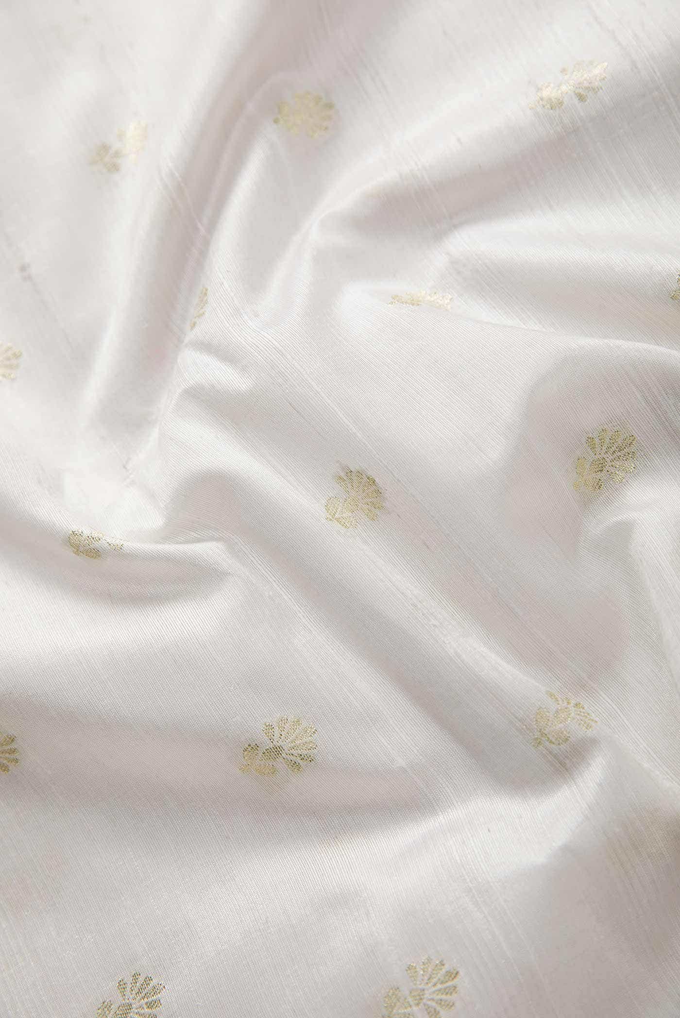 Off White Raw Silk Dress Material