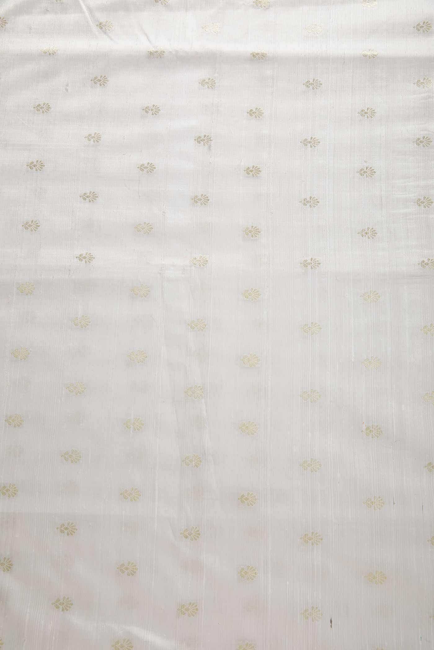 Off White Raw Silk Dress Material