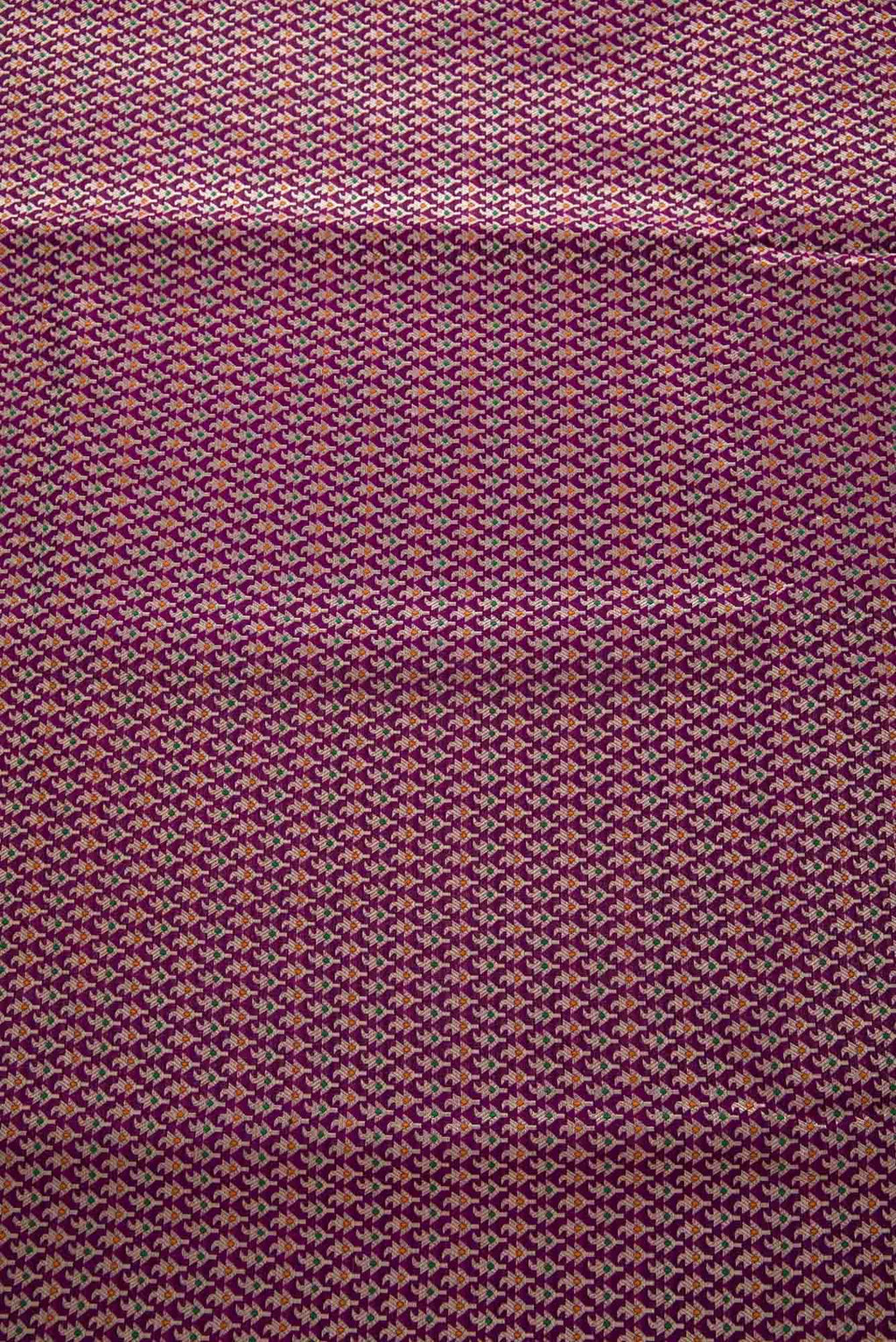 Purple Banarasi Silk Dress Material