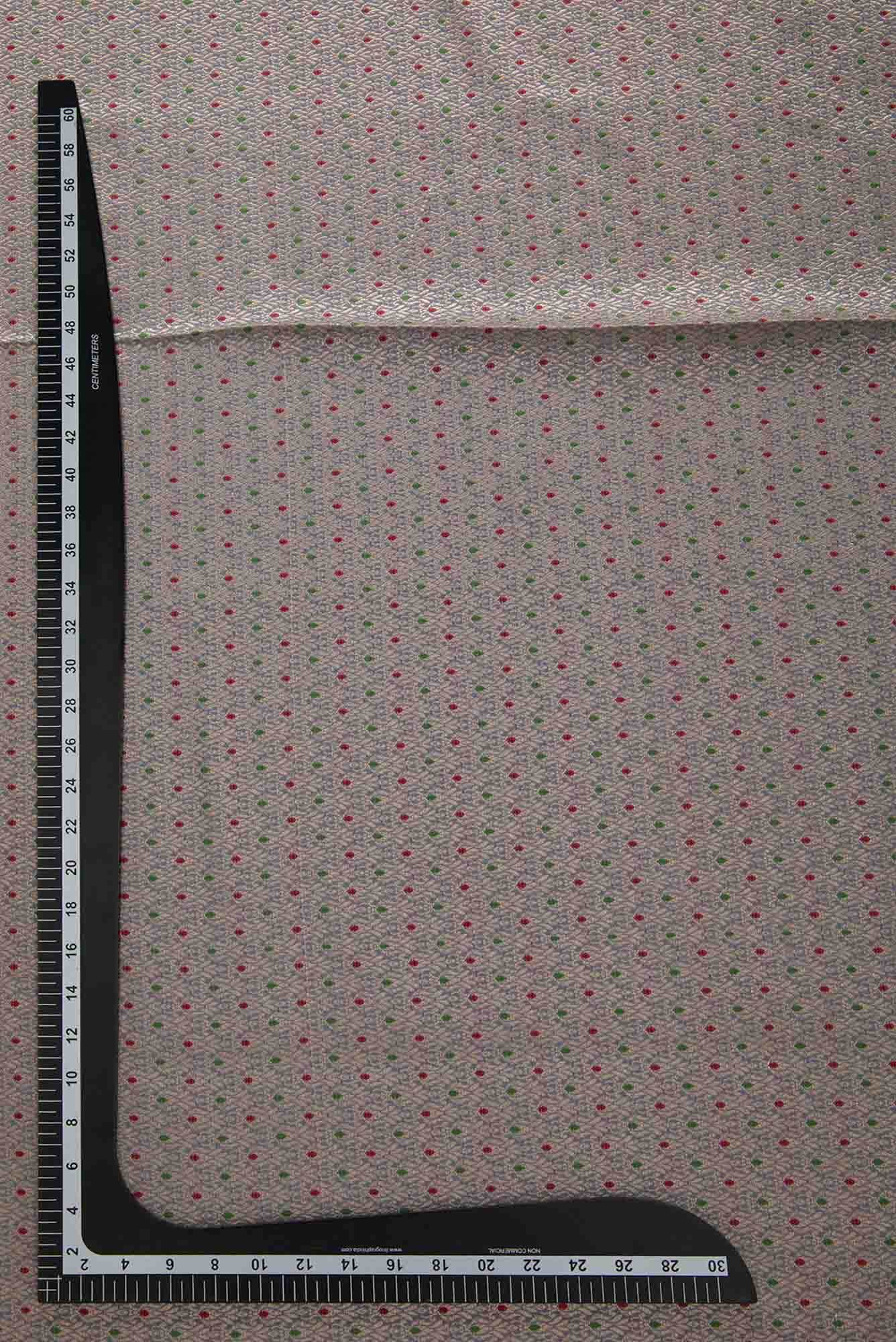 Grey Banarasi Silk Dress Material