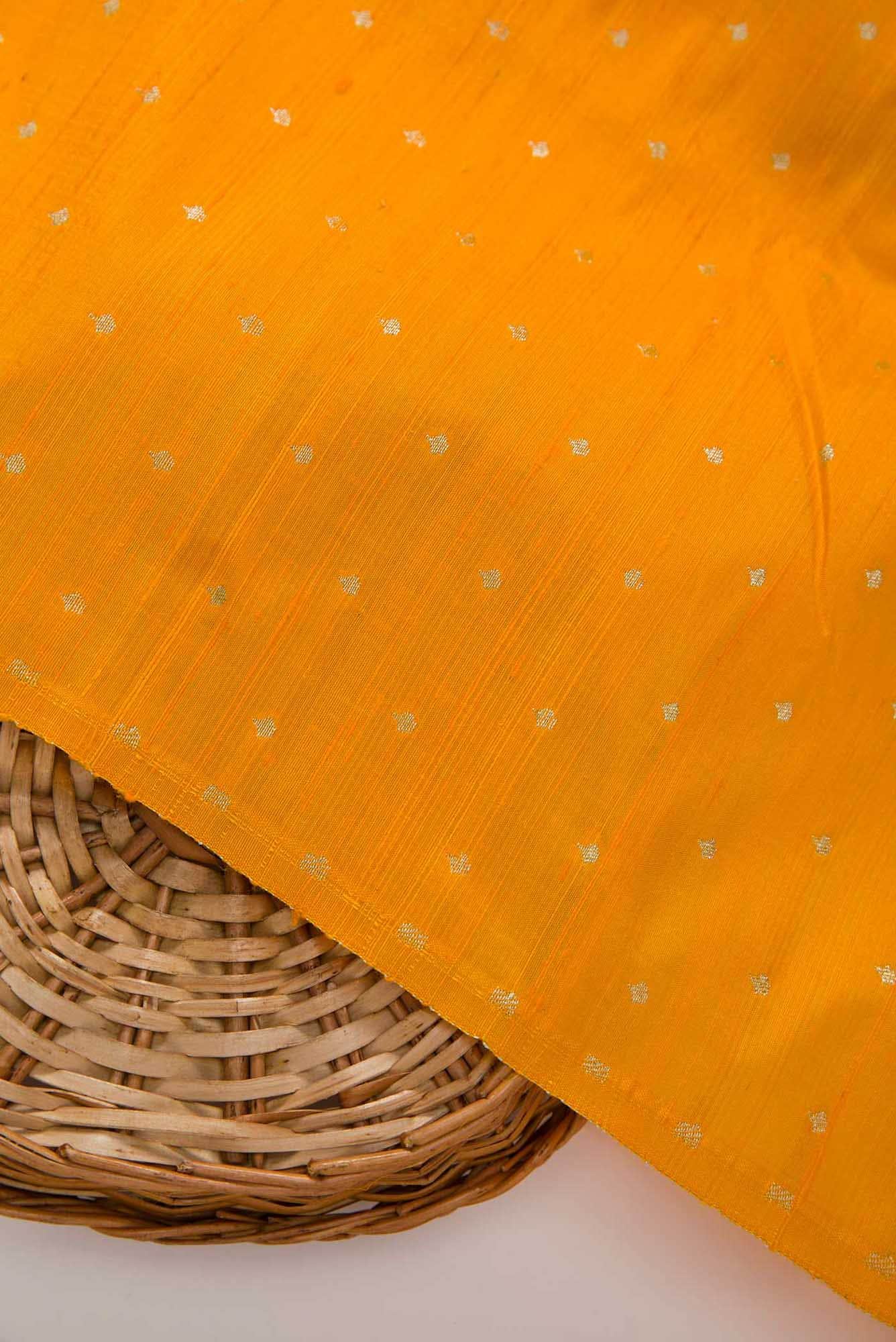 Yellow Raw Silk Dress Material