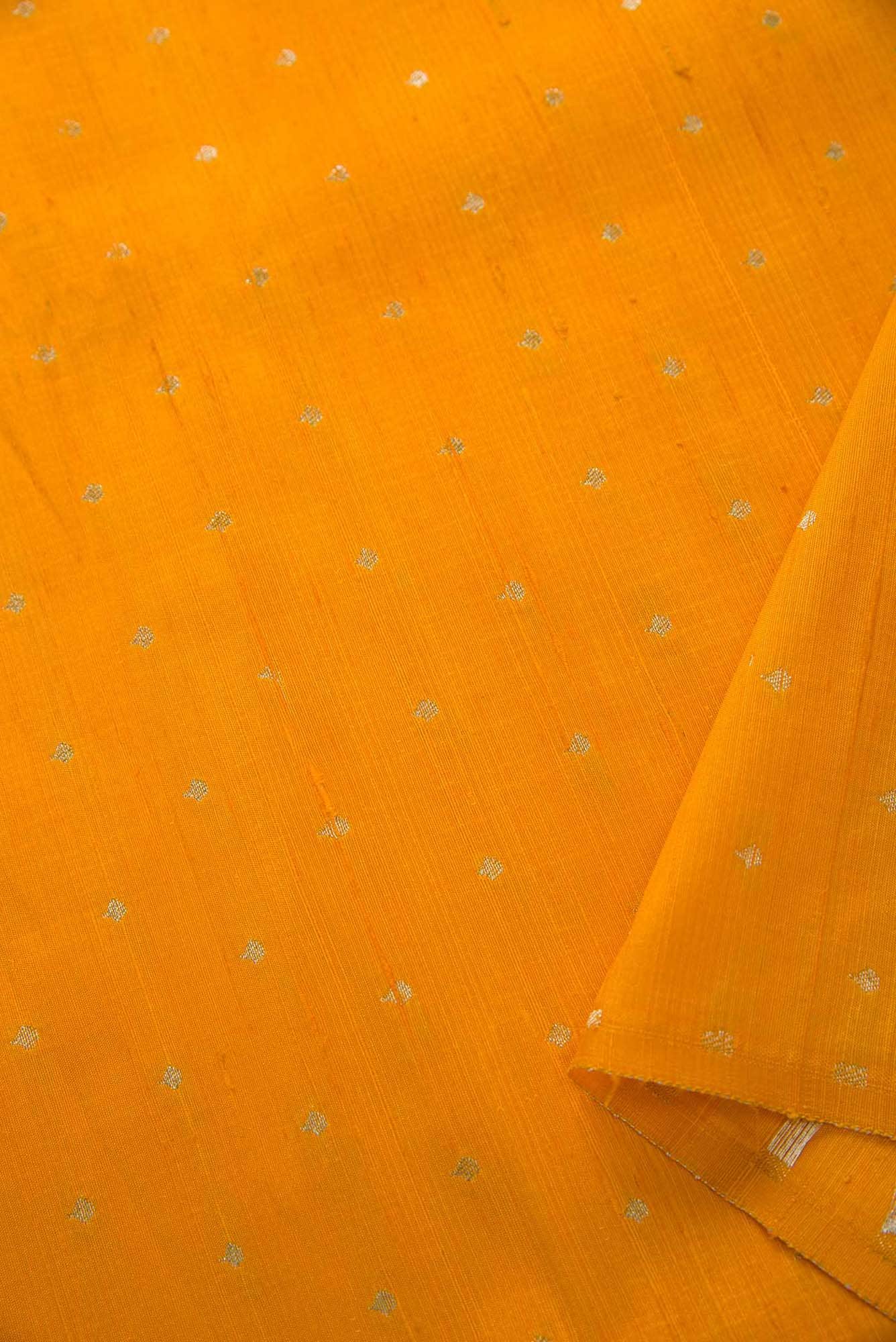Yellow Raw Silk Dress Material
