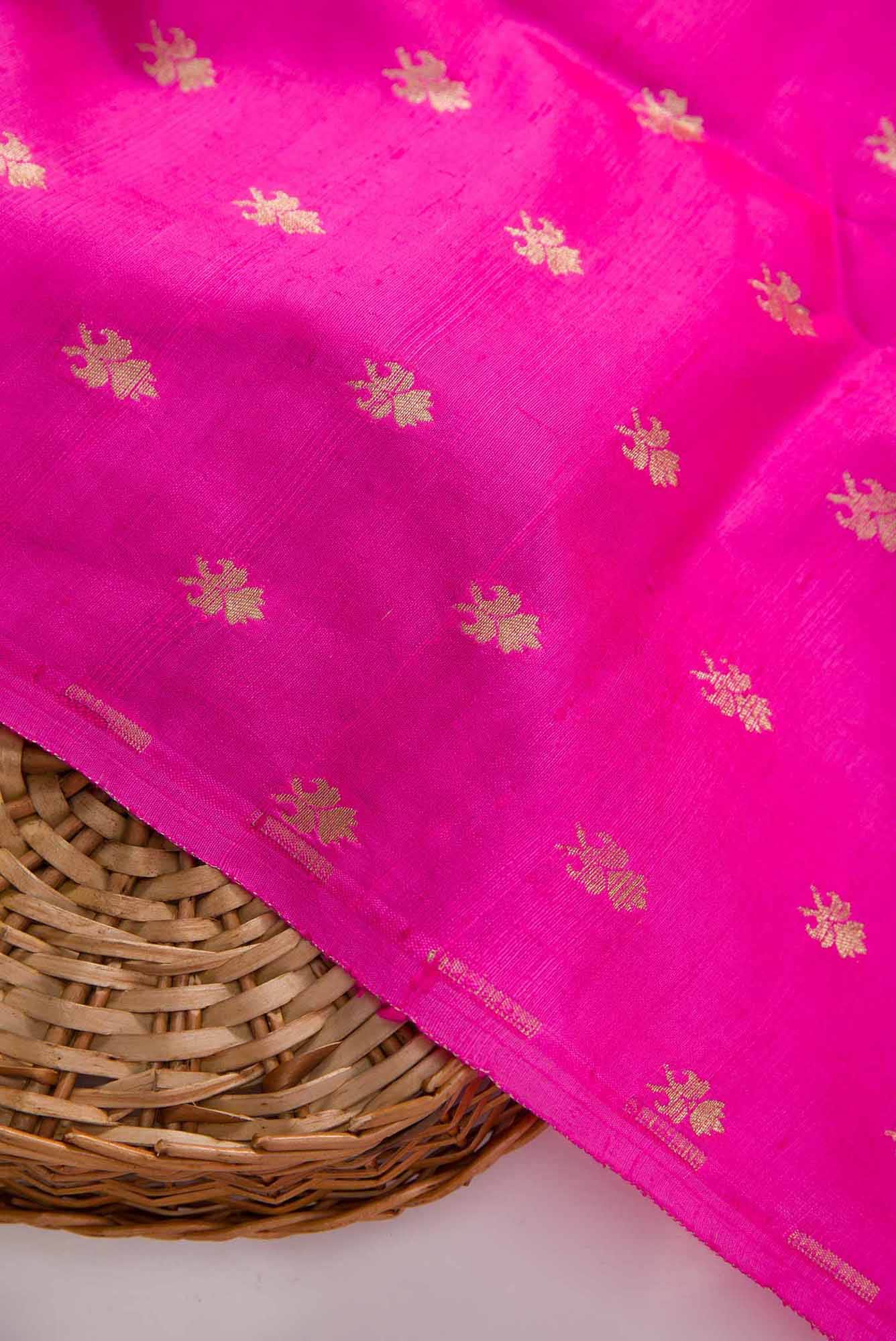 Pink Raw Silk Dress Material