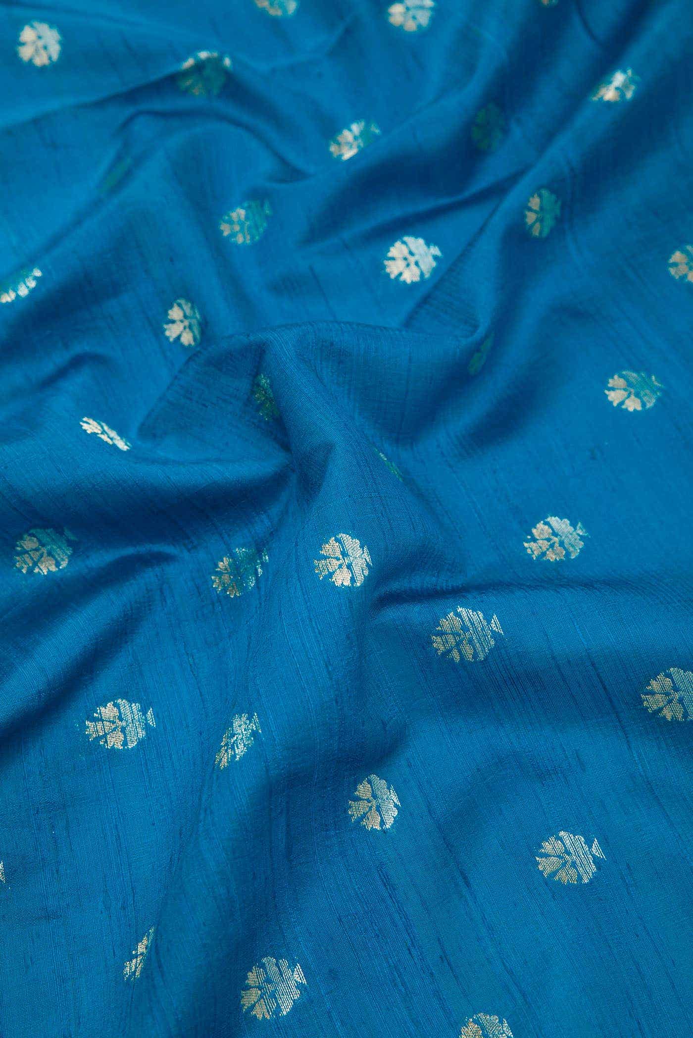 Sky Blue Raw Silk Dress Material