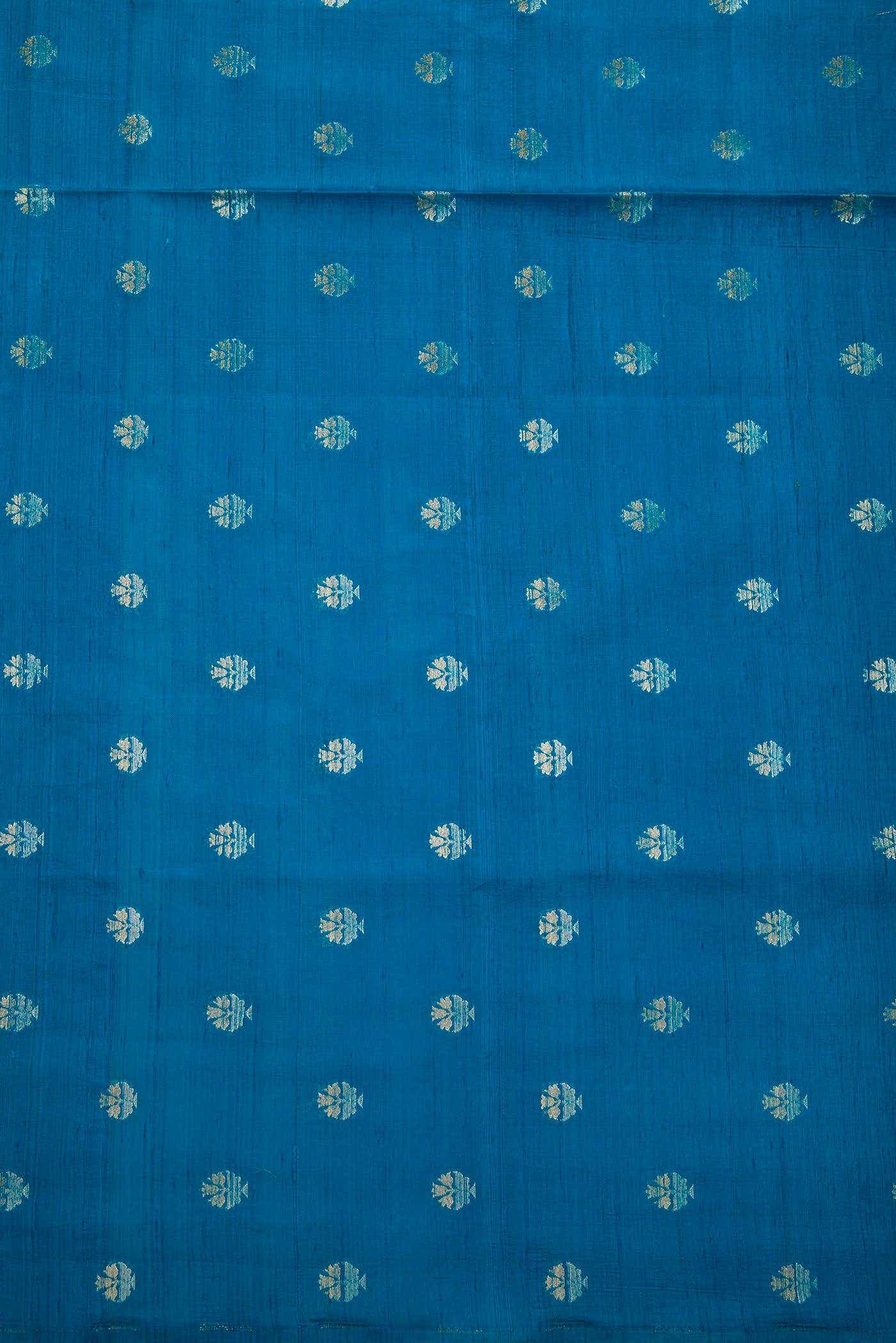 Sky Blue Raw Silk Dress Material
