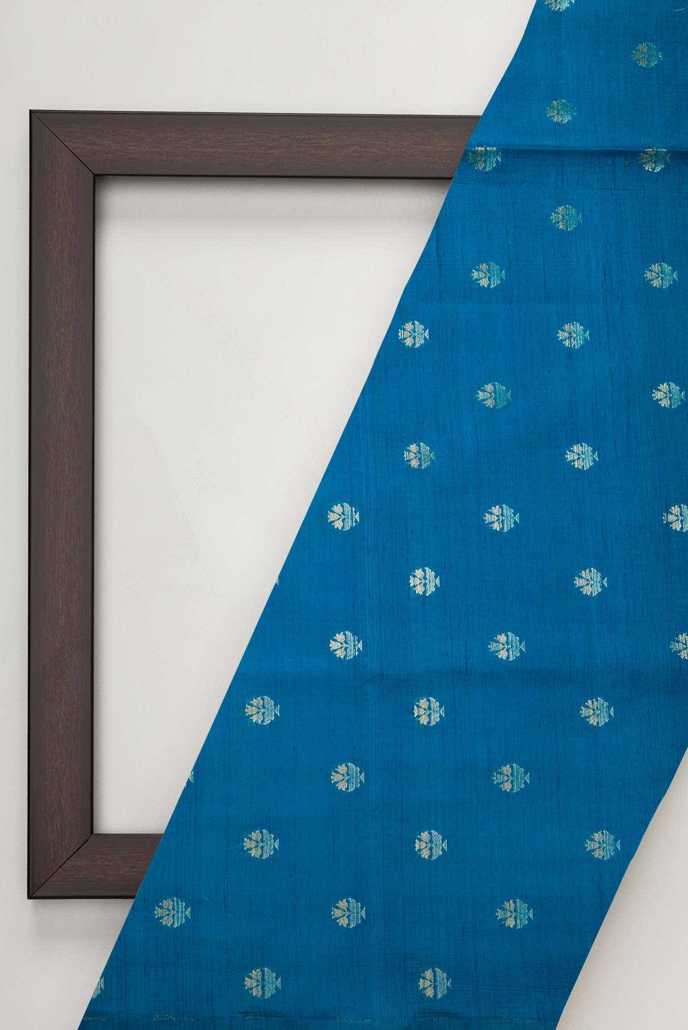 Sky Blue Raw Silk Dress Material