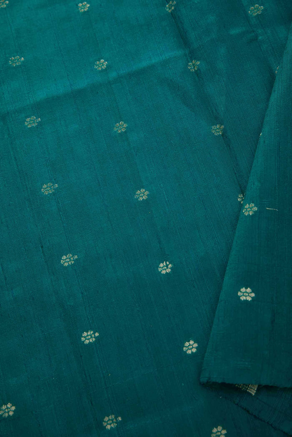 Peacock Blue Raw Silk Dress Material