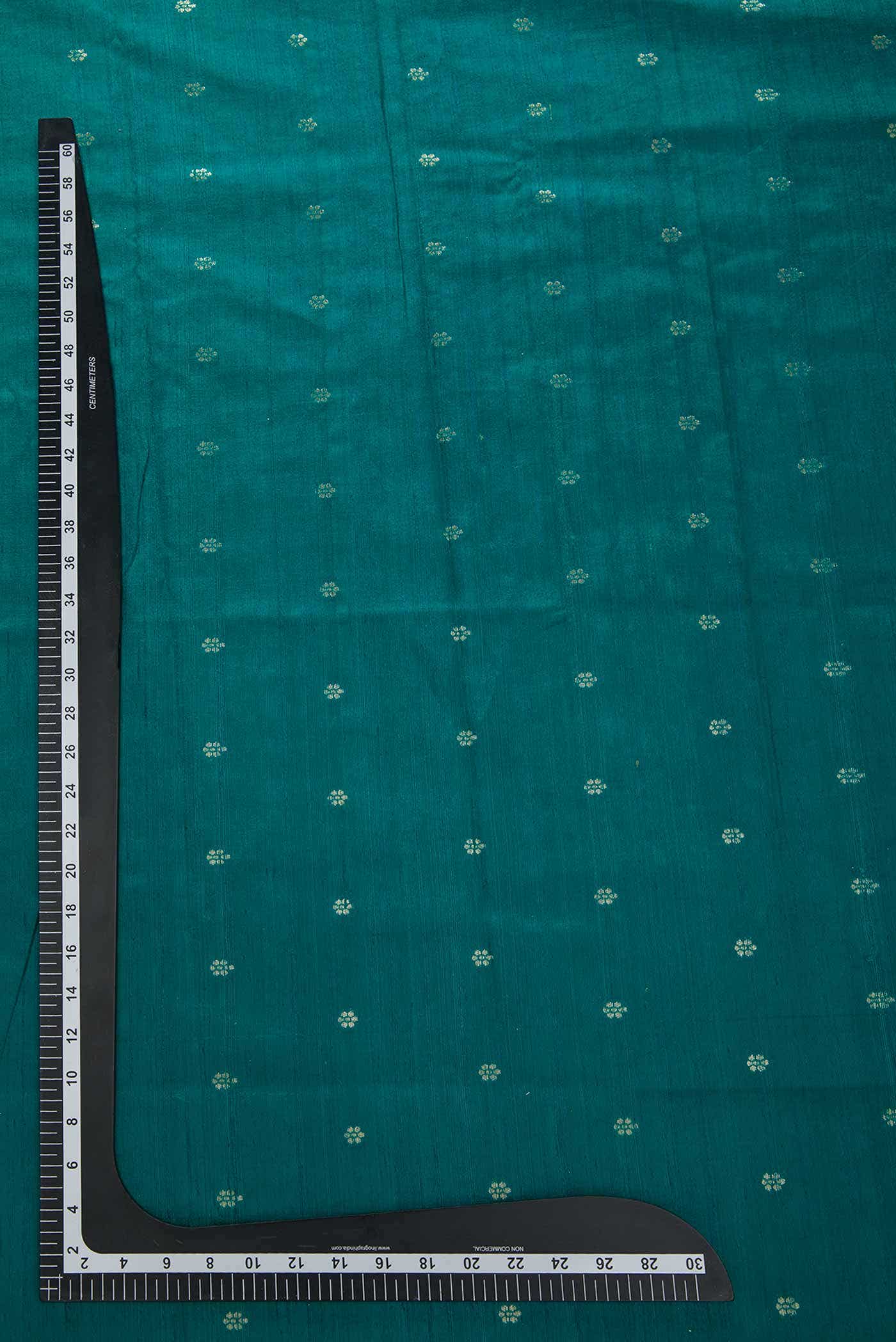 Peacock Blue Raw Silk Dress Material