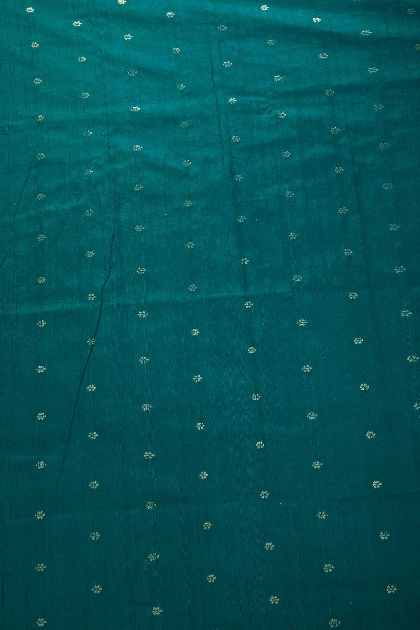 Peacock Blue Raw Silk Dress Material