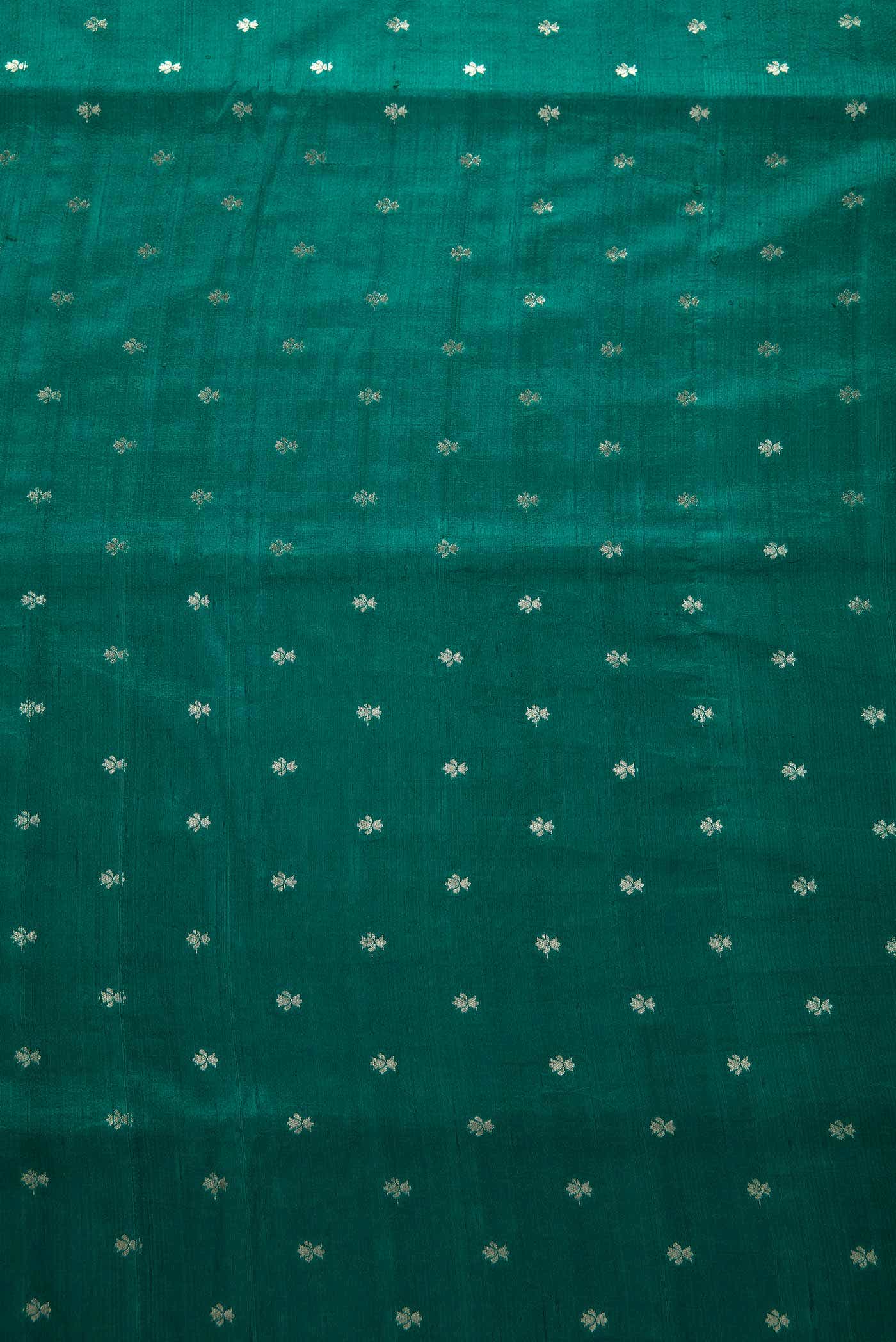 Peacock Blue Raw Silk Dress Material