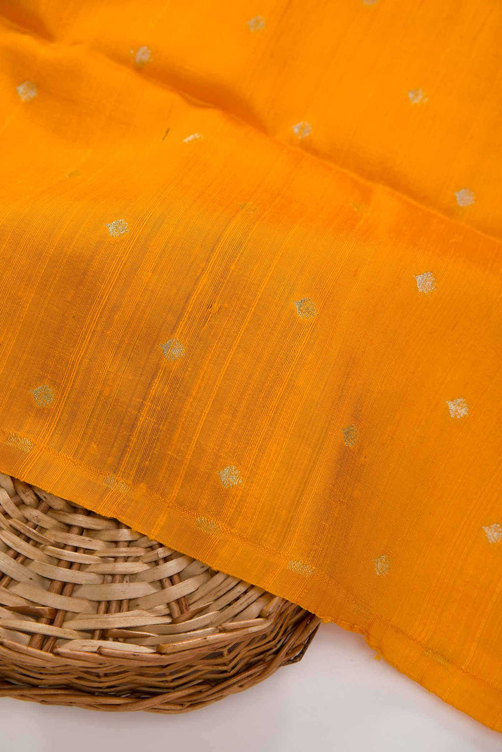 Yellow Raw Silk Dress Material