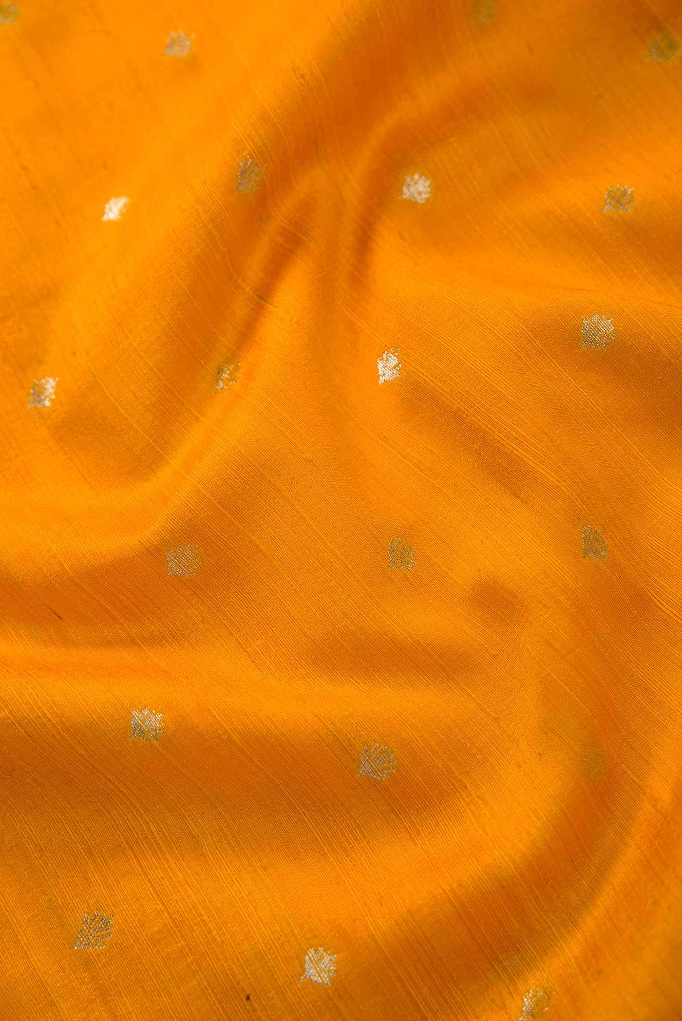 Yellow Raw Silk Dress Material