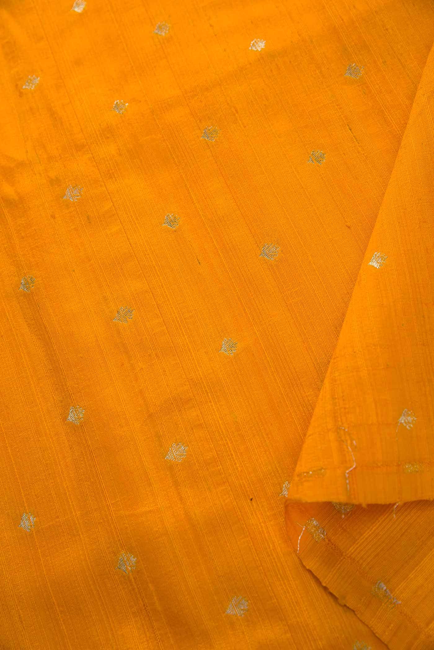 Yellow Raw Silk Dress Material