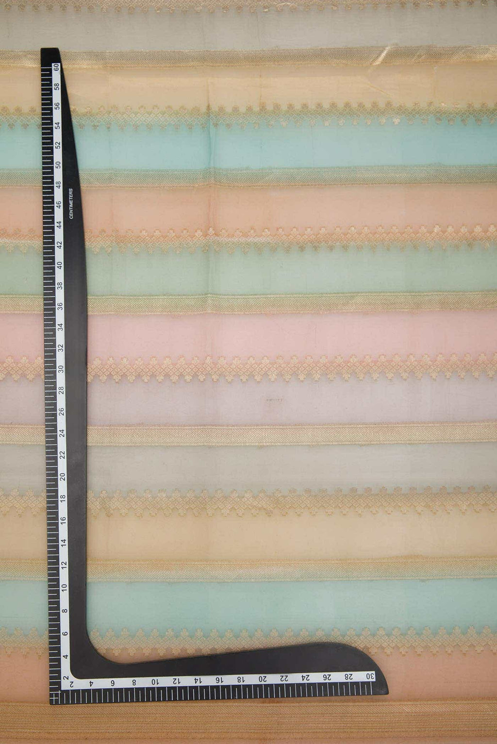 Brown and Pink Organza Silk Dress Material