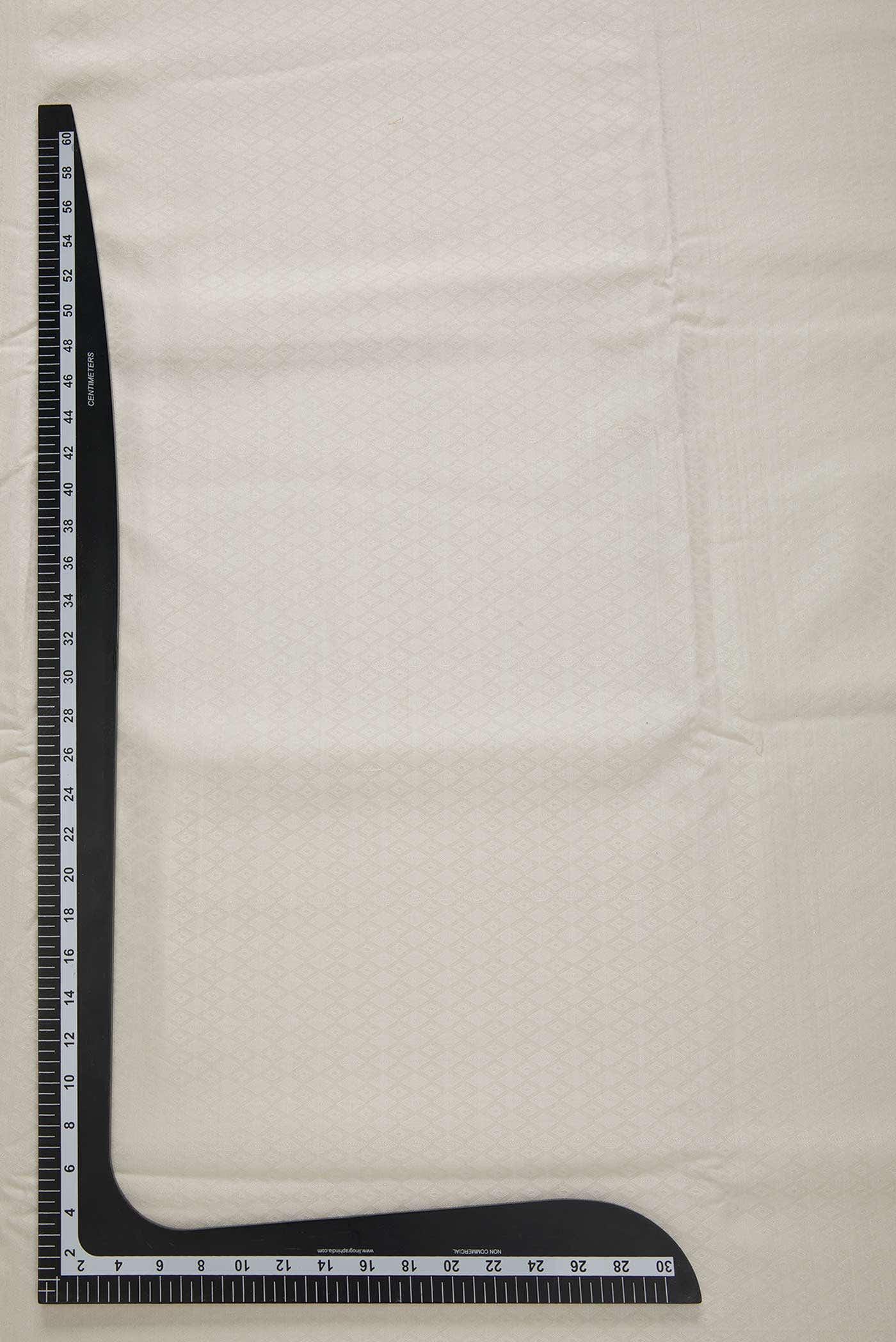 Off White Chanderi Silk Dress Material