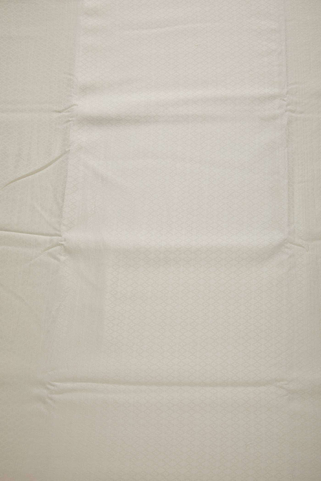 Off White Chanderi Silk Dress Material