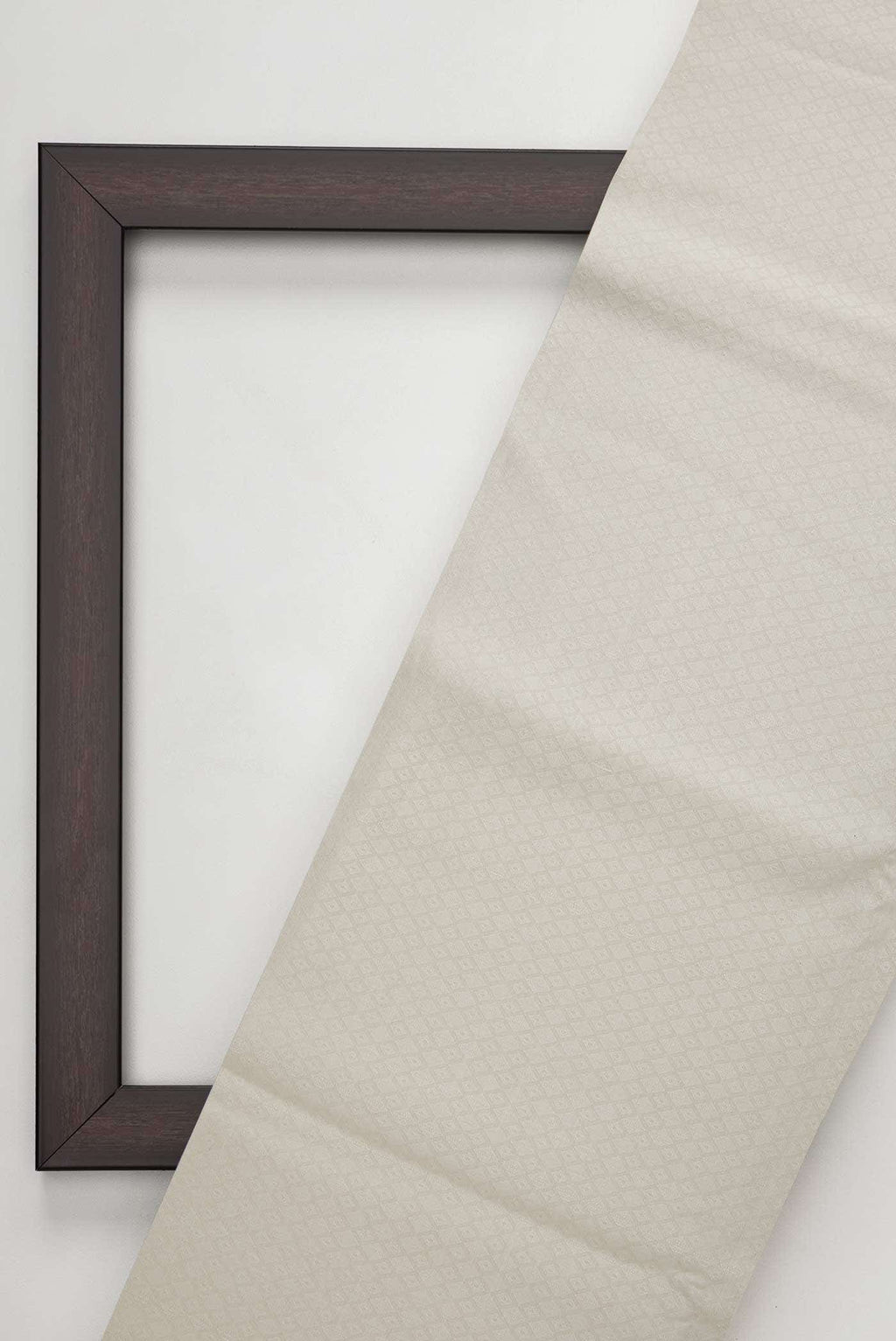 Off White Chanderi Silk Dress Material