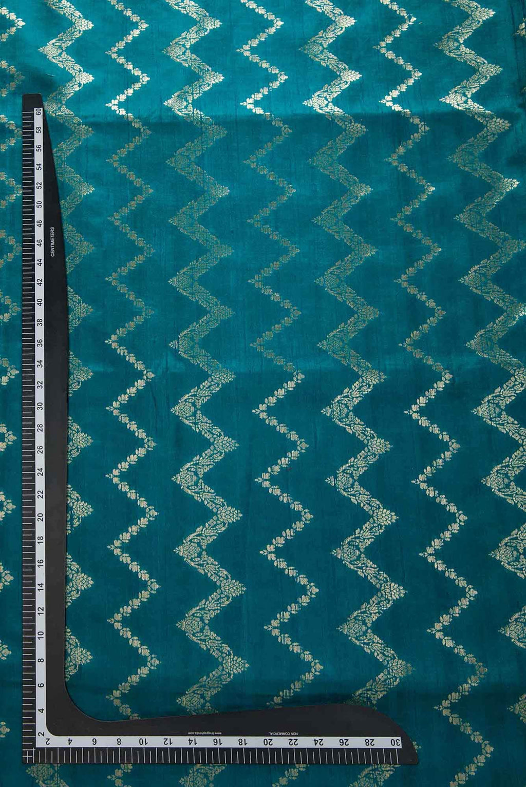 Peacock Blue Raw Silk Dress Material