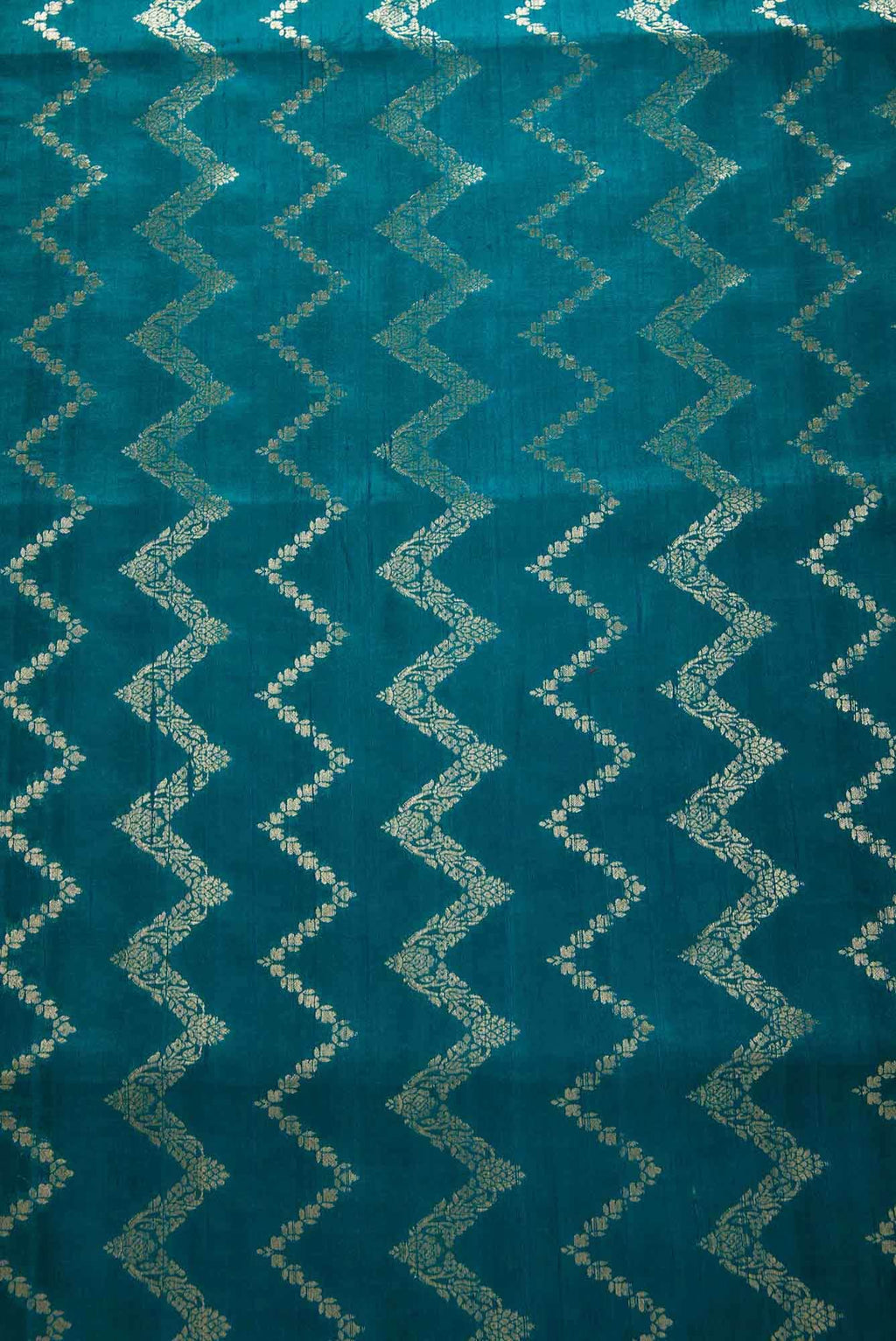 Peacock Blue Raw Silk Dress Material