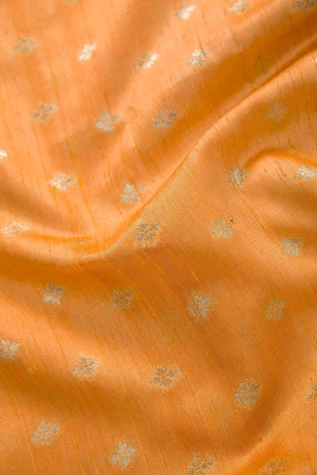Peach Raw Silk Dress Material
