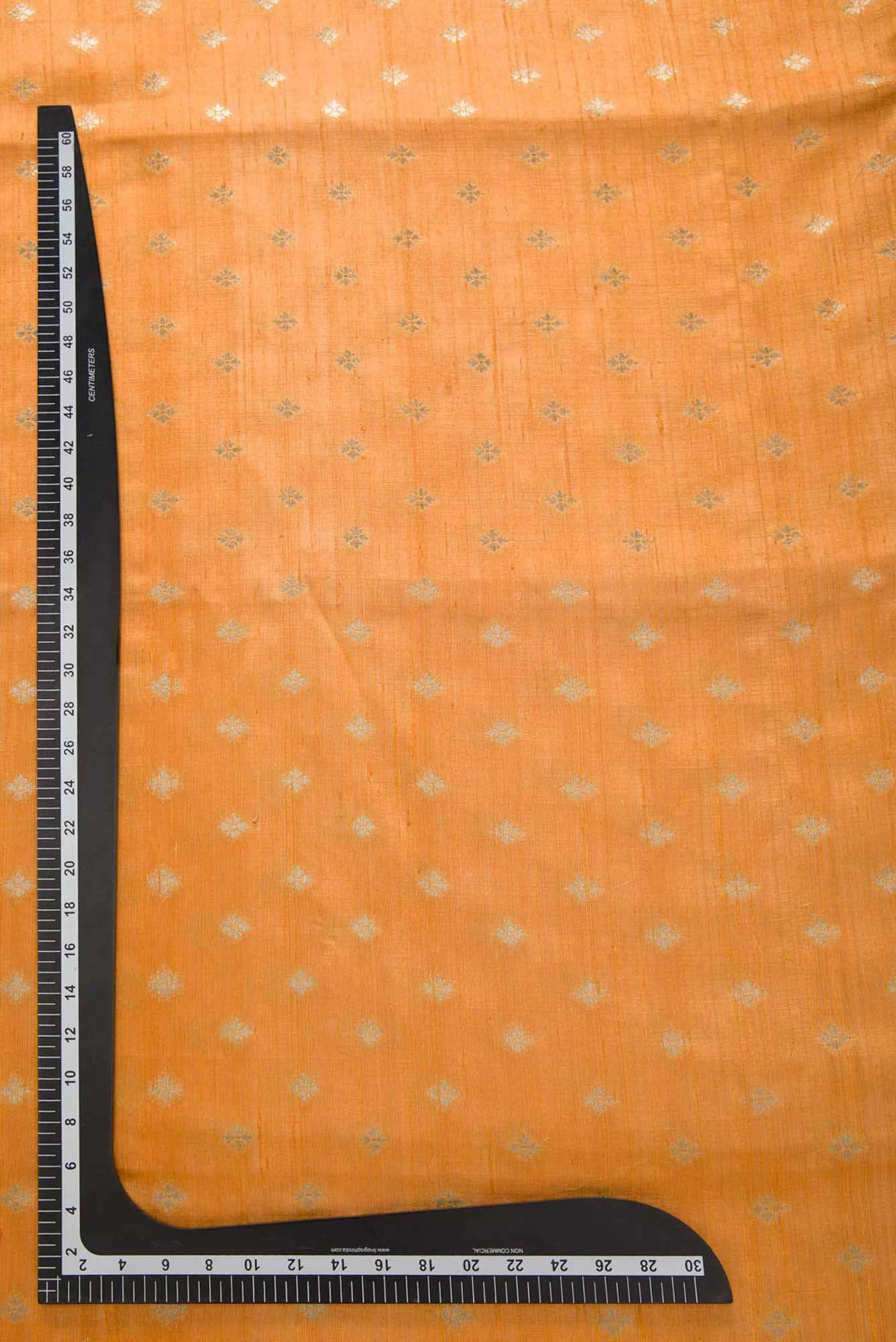 Peach Raw Silk Dress Material