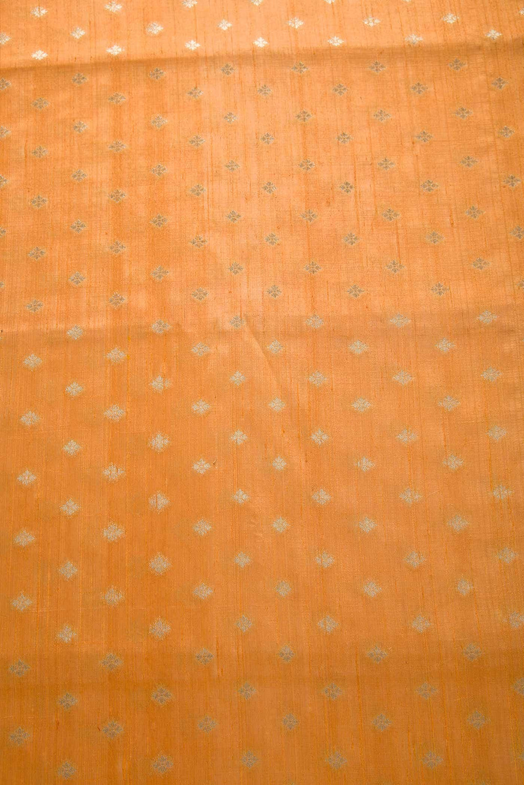 Peach Raw Silk Dress Material