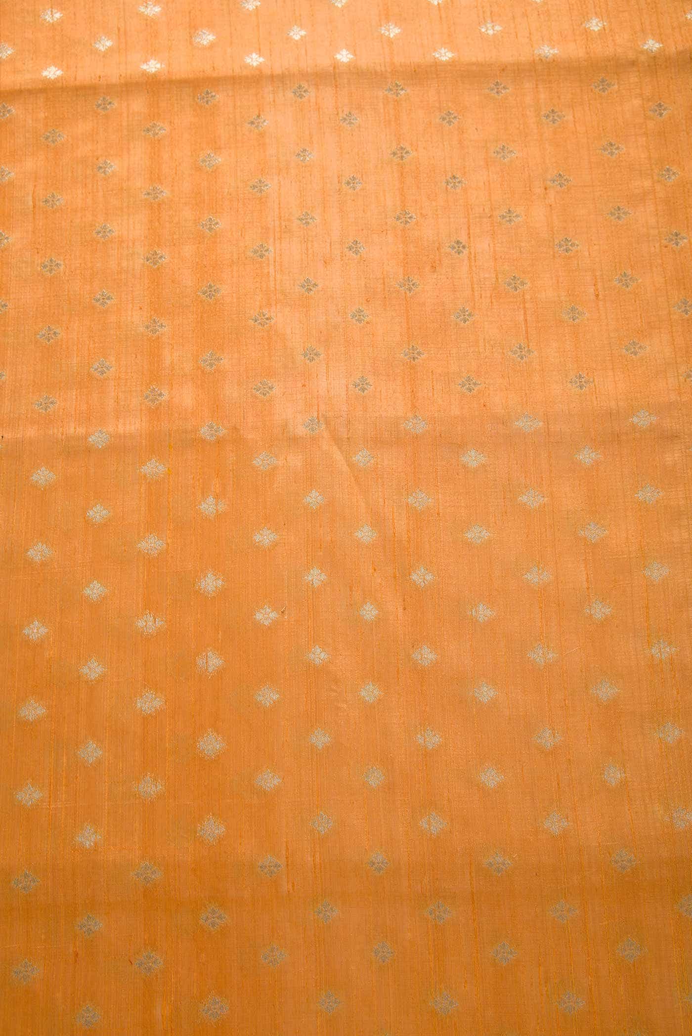Peach Raw Silk Dress Material