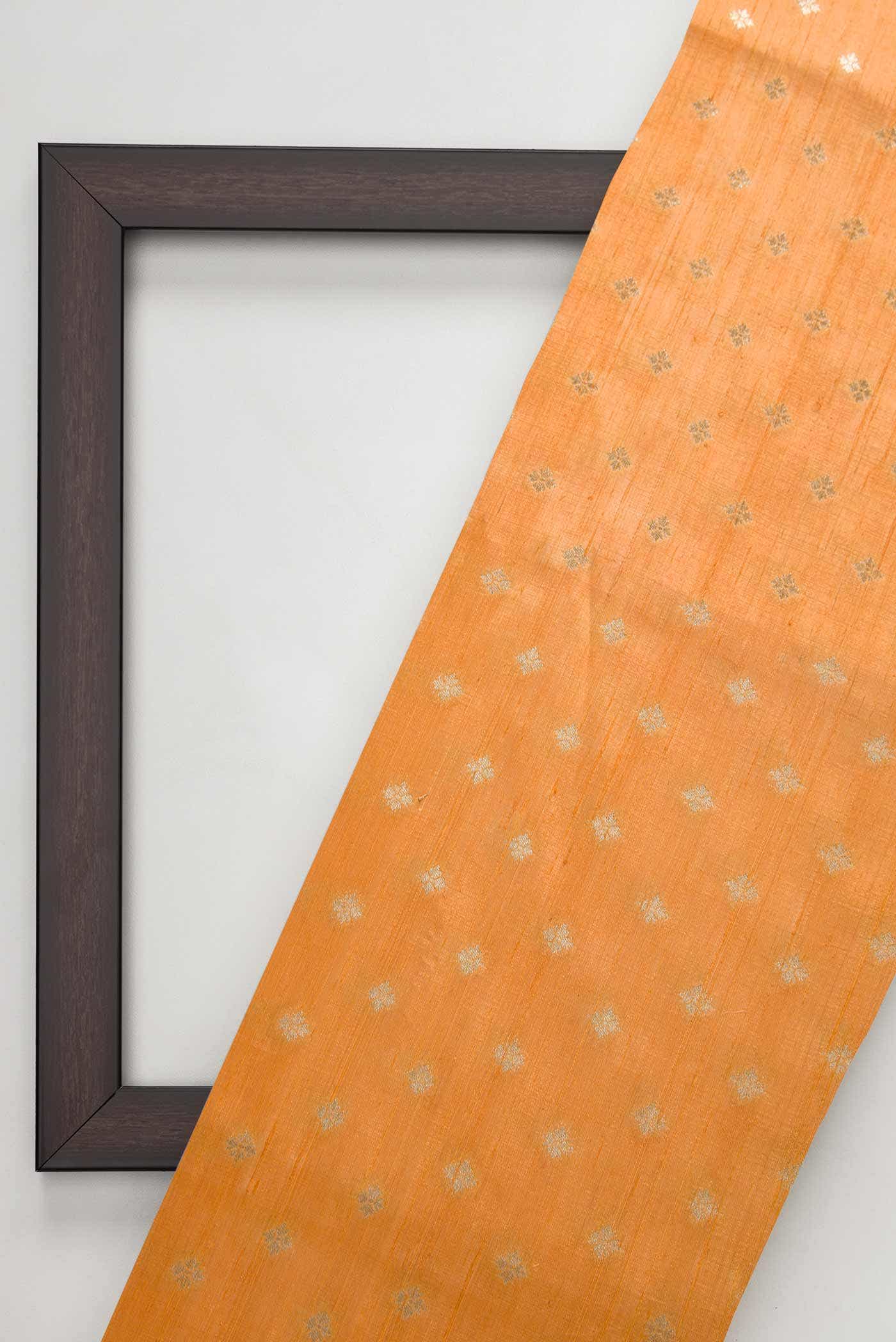 Peach Raw Silk Dress Material