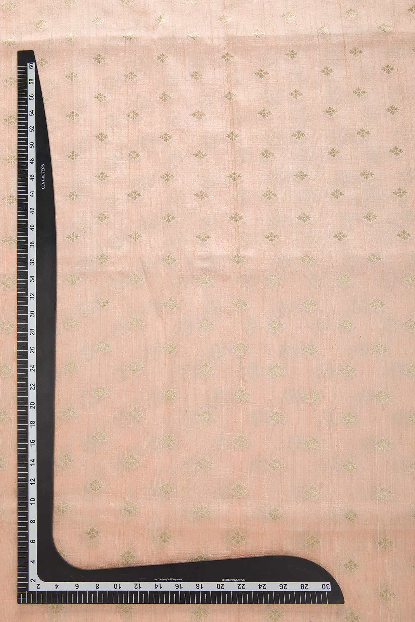 Rose Gold Raw Silk Dress Material