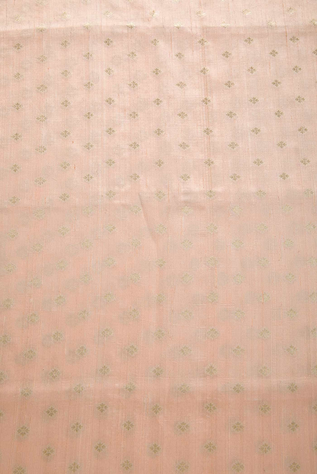 Rose Gold Raw Silk Dress Material