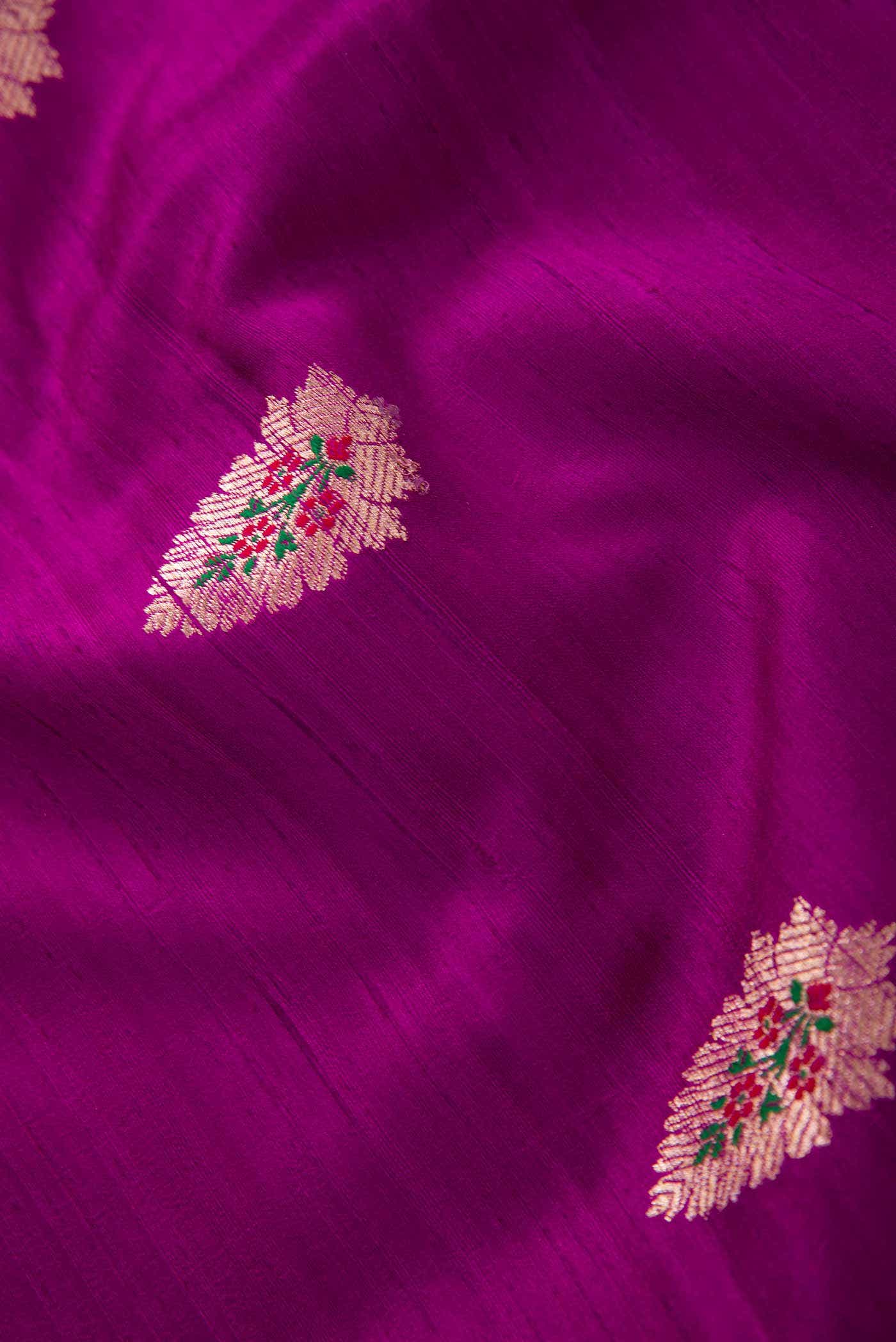 Violet Raw Silk Dress Material
