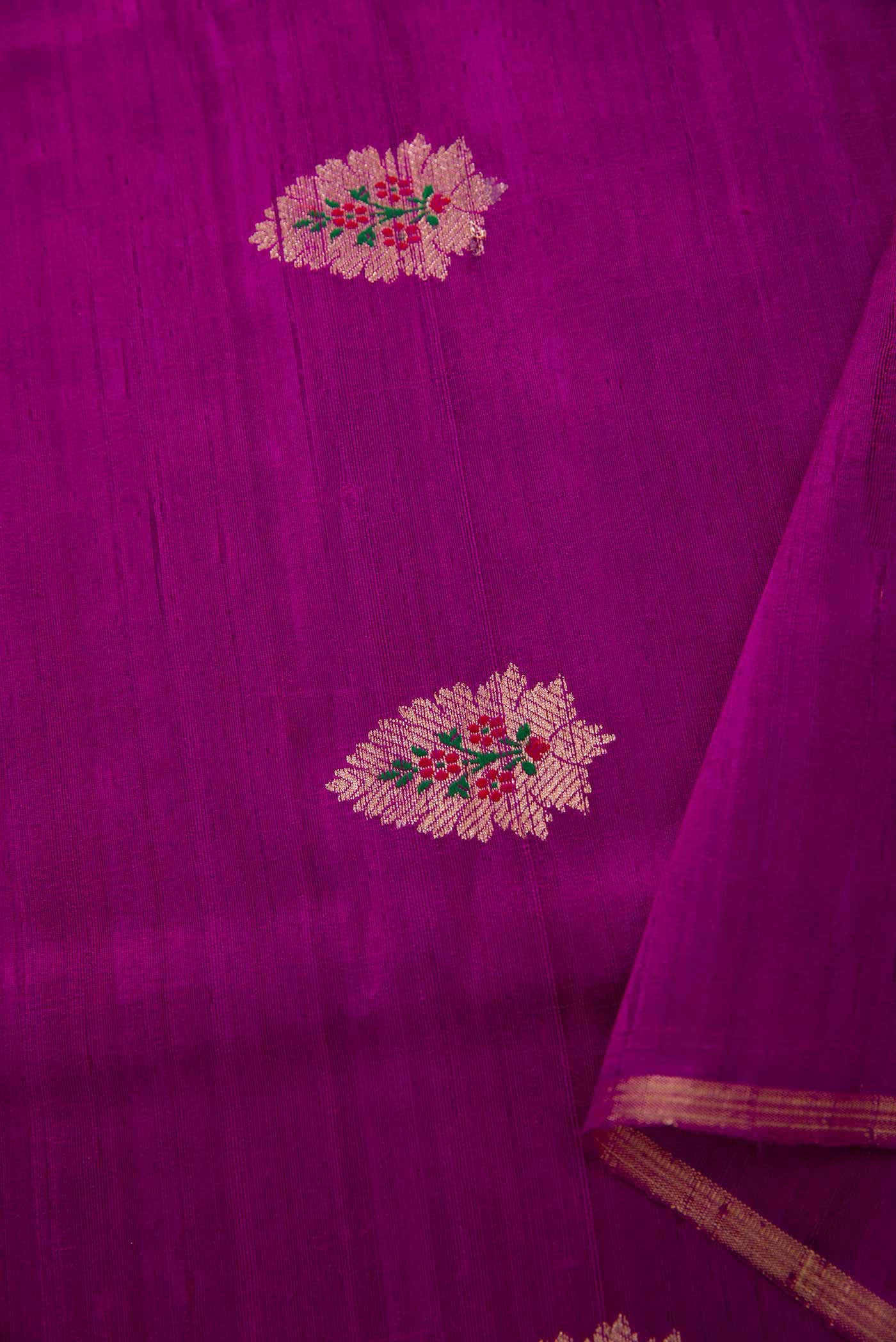 Violet Raw Silk Dress Material