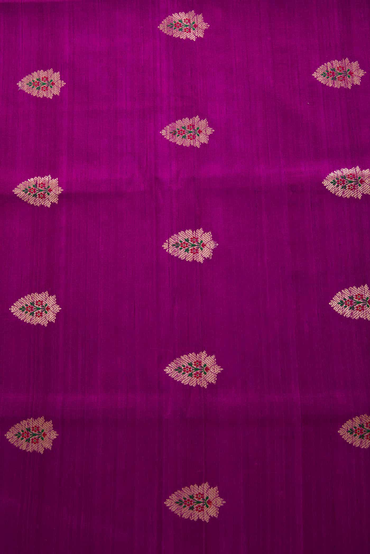 Violet Raw Silk Dress Material