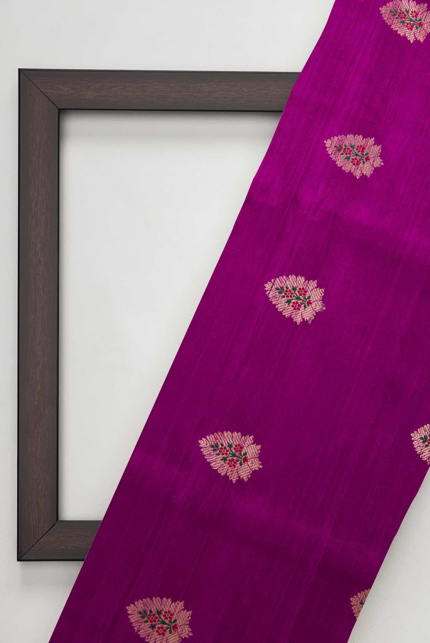Violet Raw Silk Dress Material