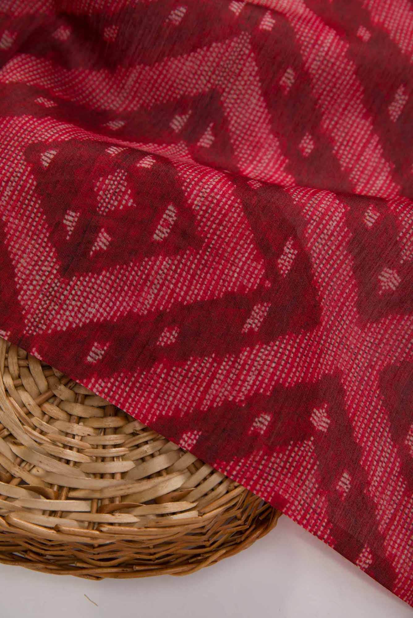 Maroon Chanderi Silk Dress Material