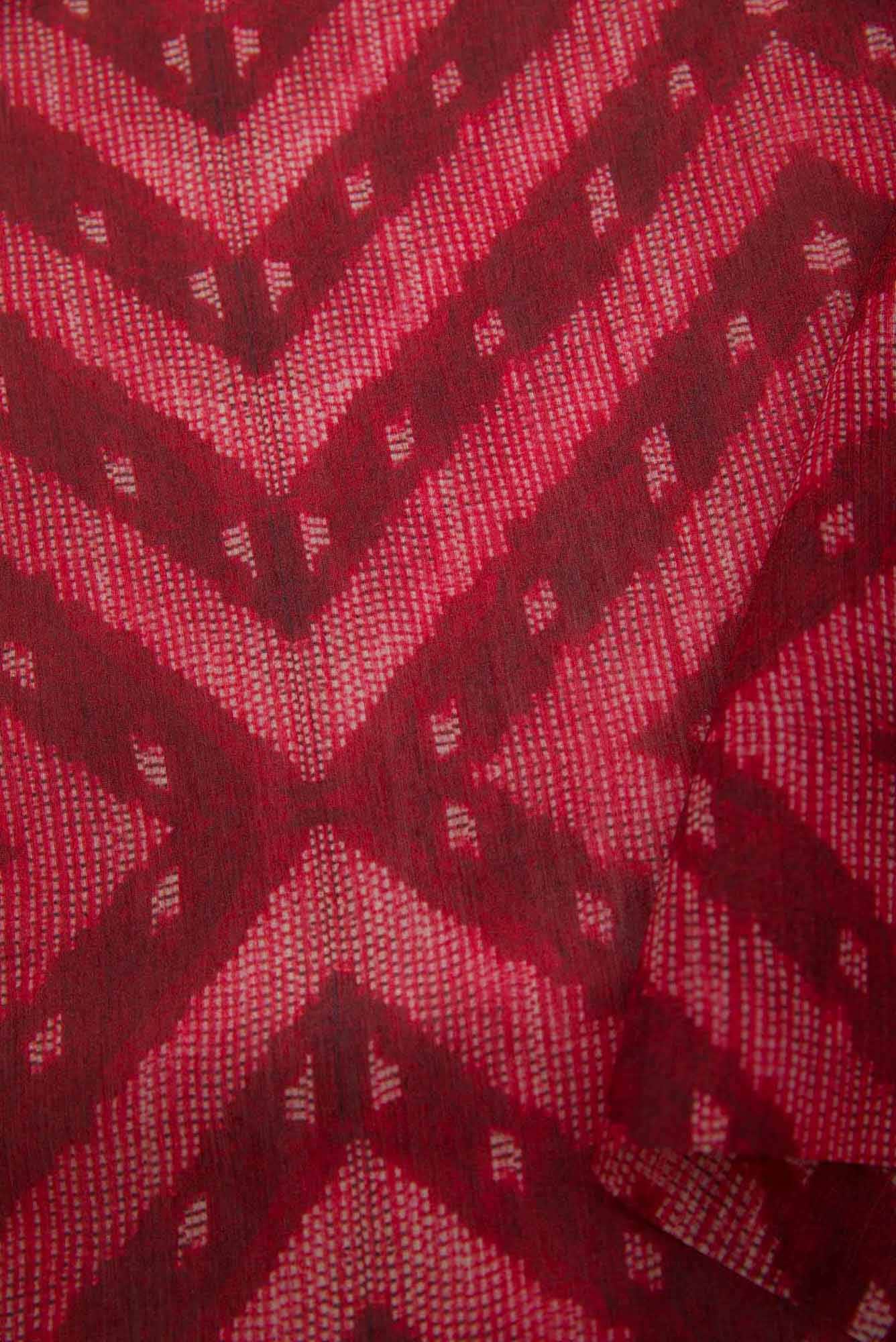 Maroon Chanderi Silk Dress Material