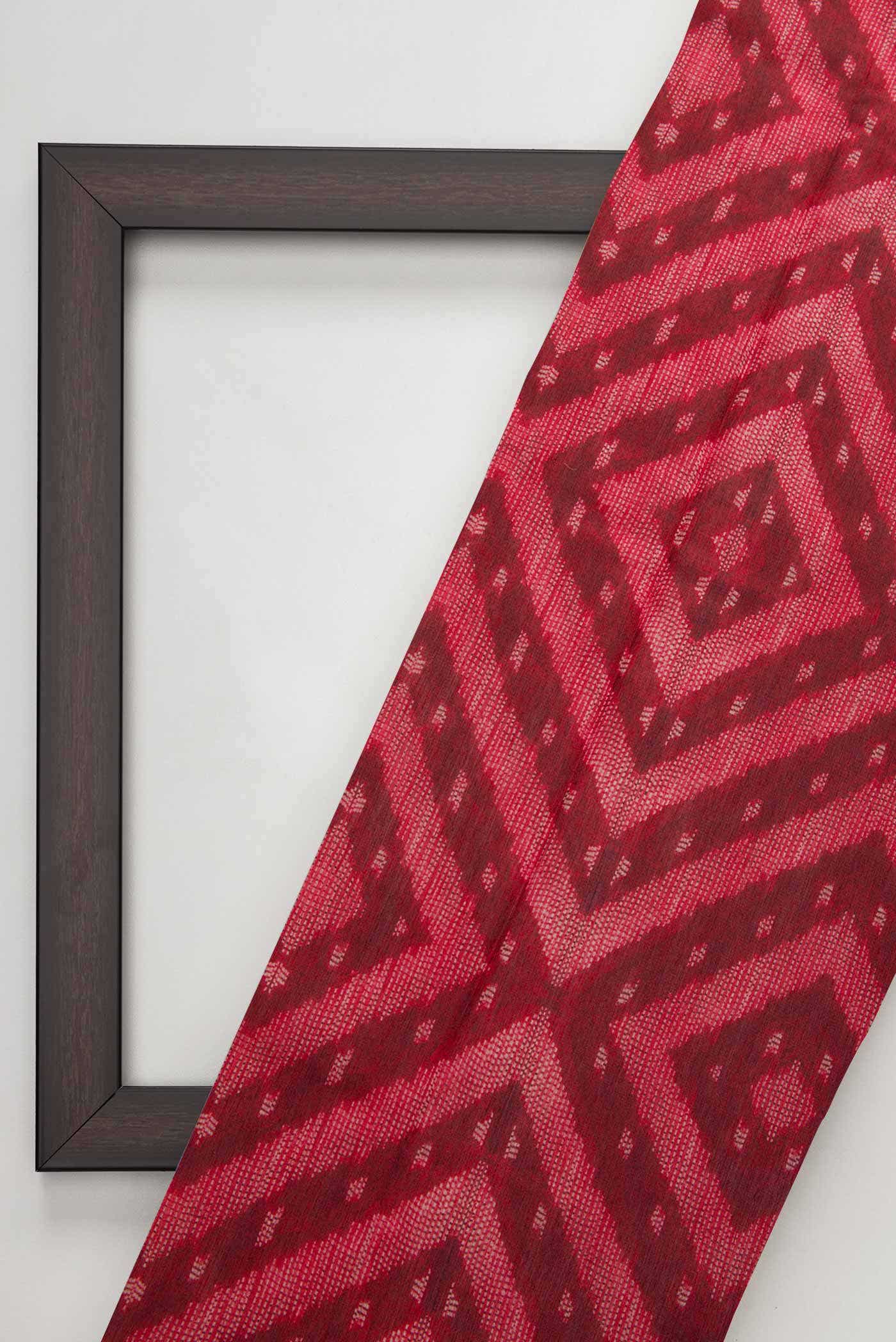 Maroon Chanderi Silk Dress Material