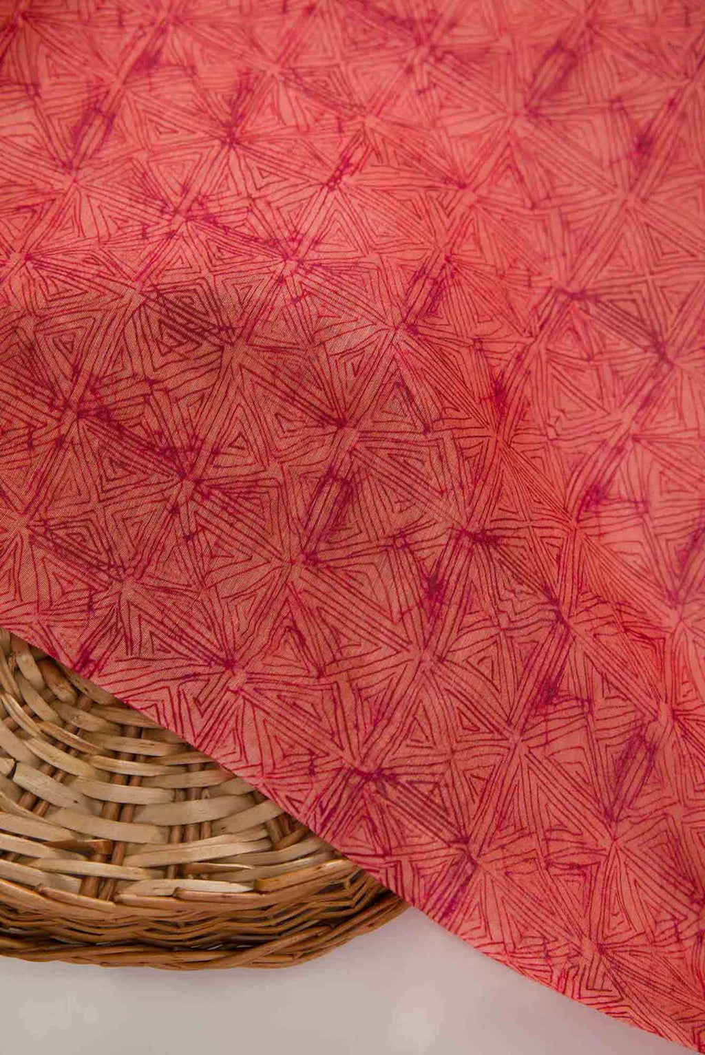 Peach Chanderi Silk Dress Material