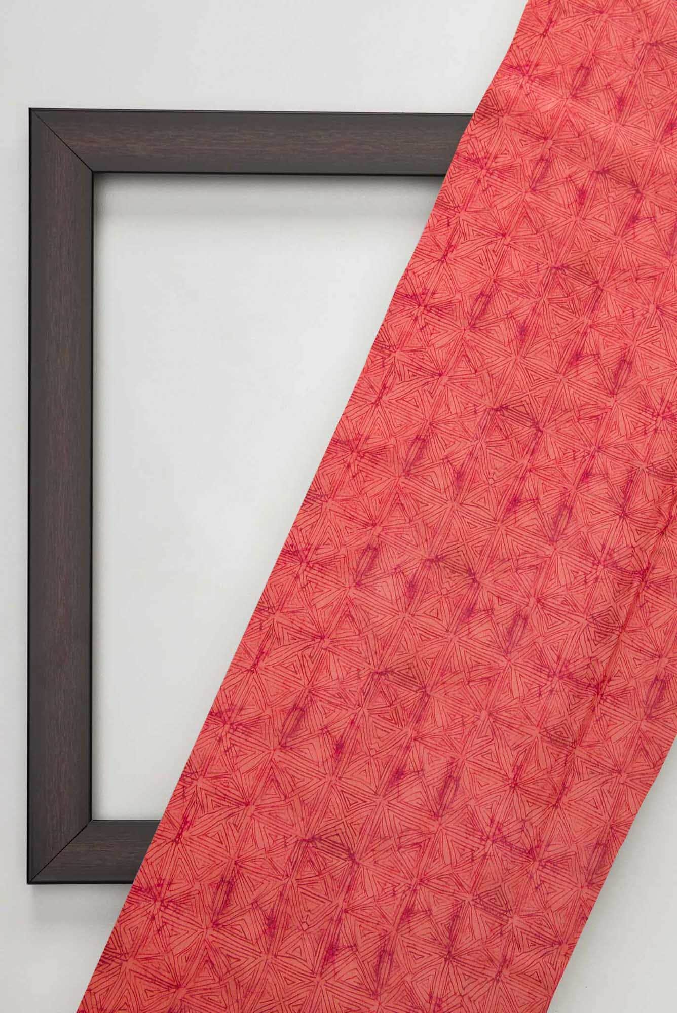 Peach Chanderi Silk Dress Material