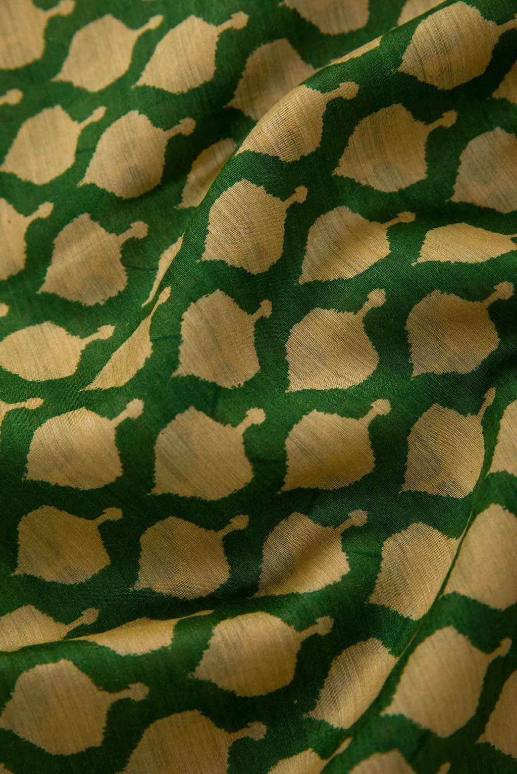 Green Chanderi Silk Dress Material