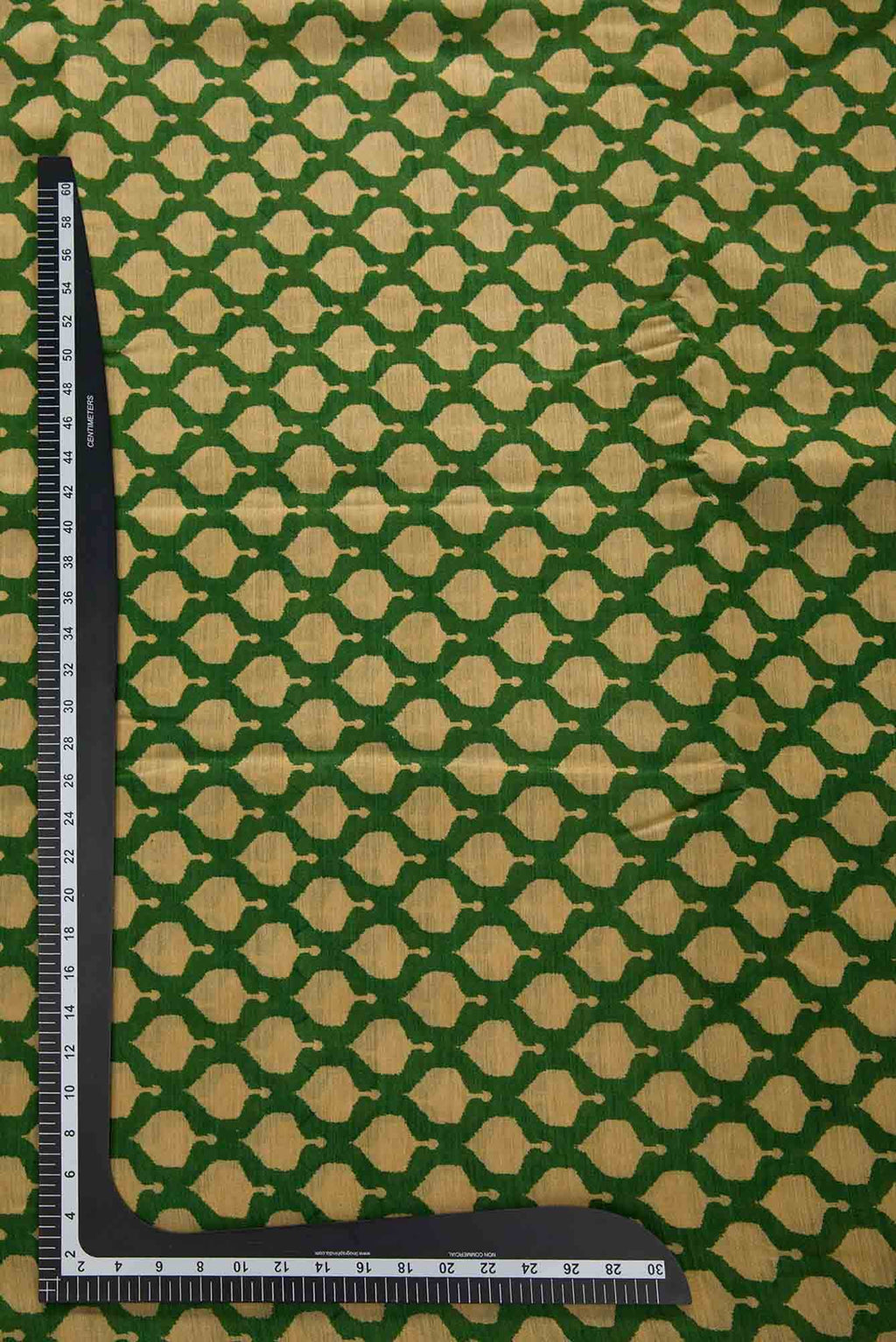 Green Chanderi Silk Dress Material