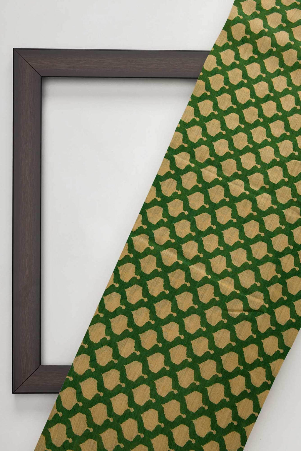 Green Chanderi Silk Dress Material
