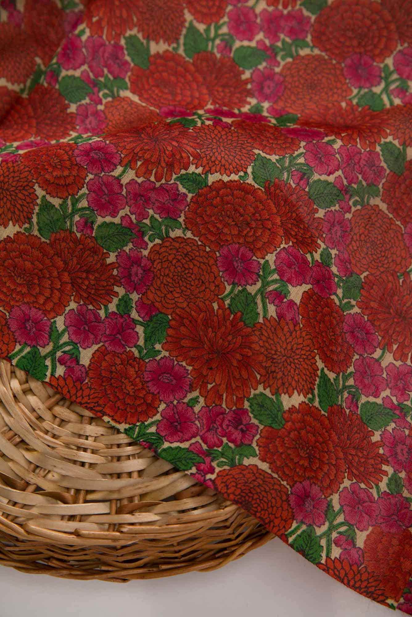 Maroon Chanderi Silk Dress Material