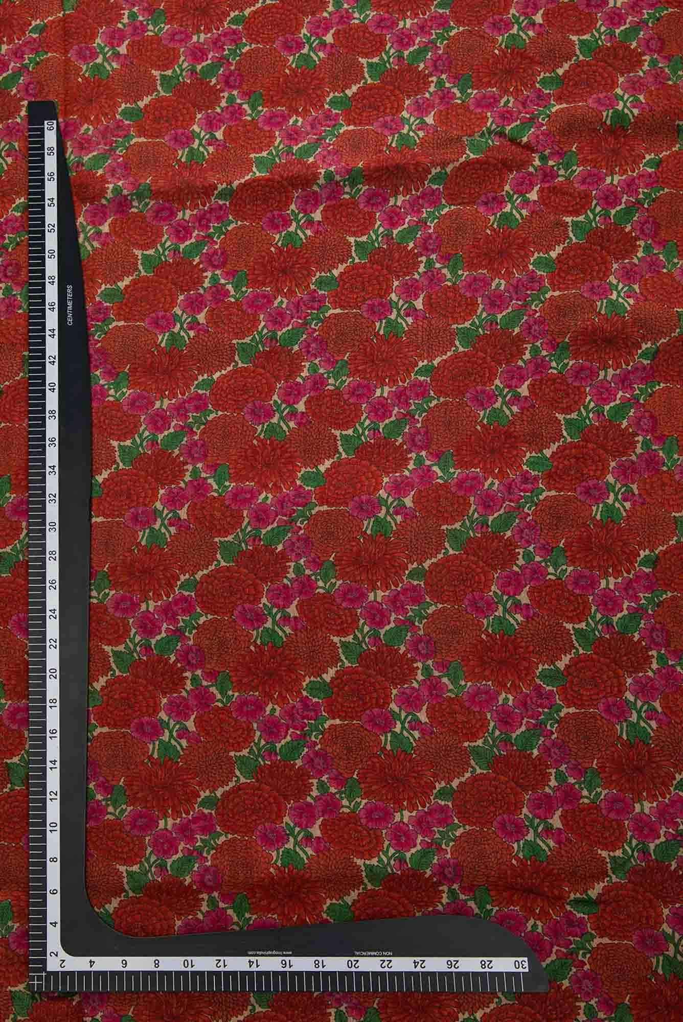 Maroon Chanderi Silk Dress Material