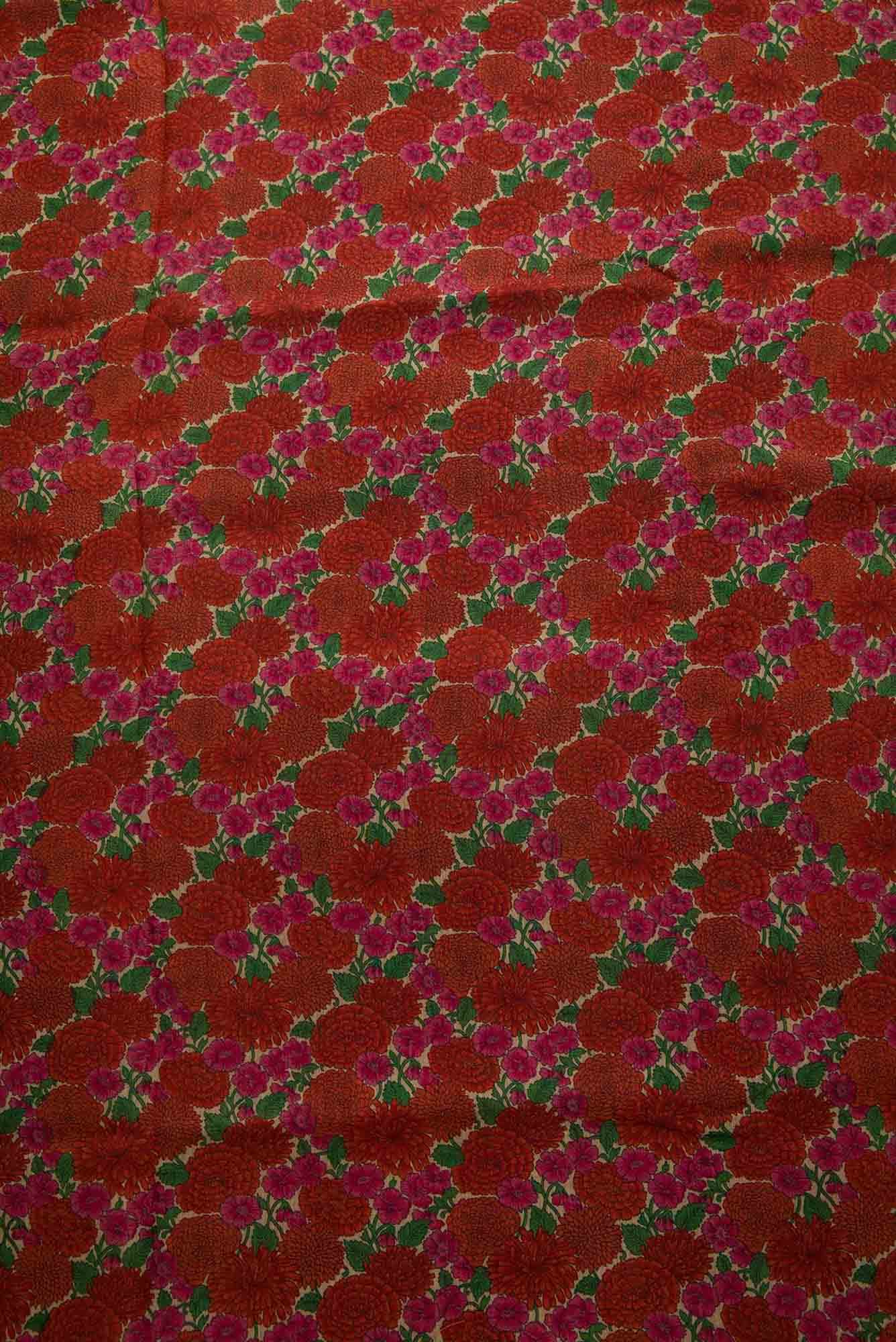 Maroon Chanderi Silk Dress Material